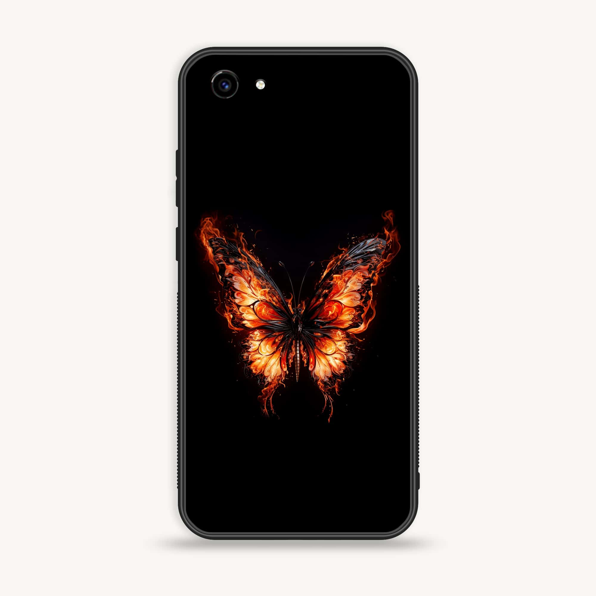 Vivo Y83 - Butterflies Design Series - Premium Printed Glass soft Bumper shock Proof Case