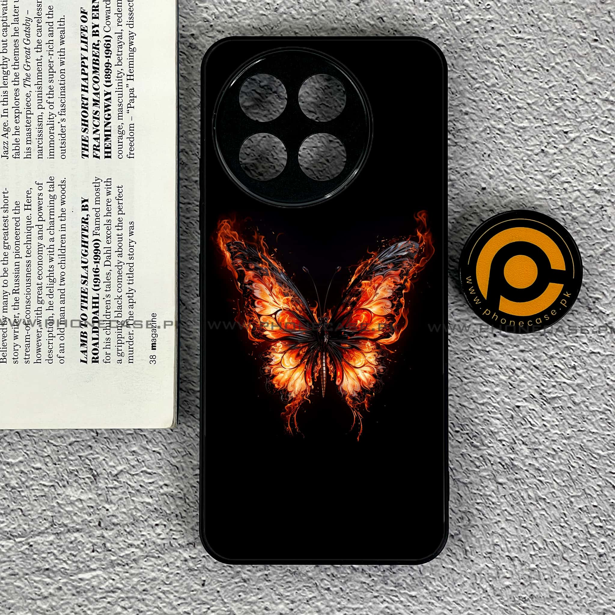 Tecno Spark 30 Pro - Butterflies Design Series - Premium Printed Glass soft Bumper shock Proof Case