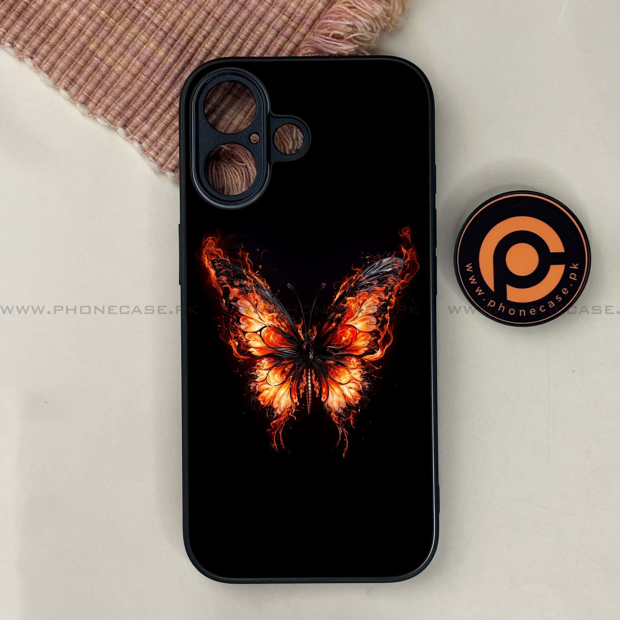 Butterflies Design- Premium Printed Metal soft Bumper shock Proof Case All Models