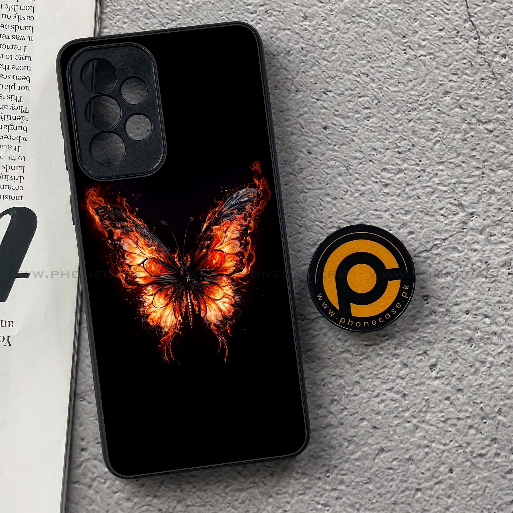 Samsung Galaxy A33- Butterflies Design Series - Premium Printed Glass soft Bumper shock Proof Case