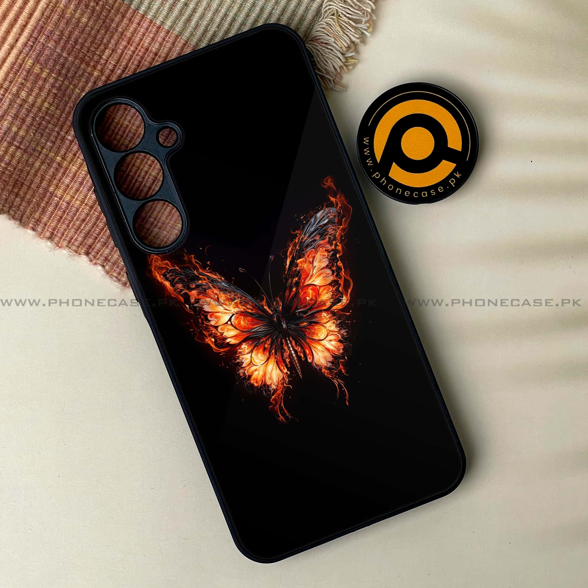 Samsung Galaxy A25 - Butterflies Design - Premium Printed Glass soft Bumper shock Proof Case