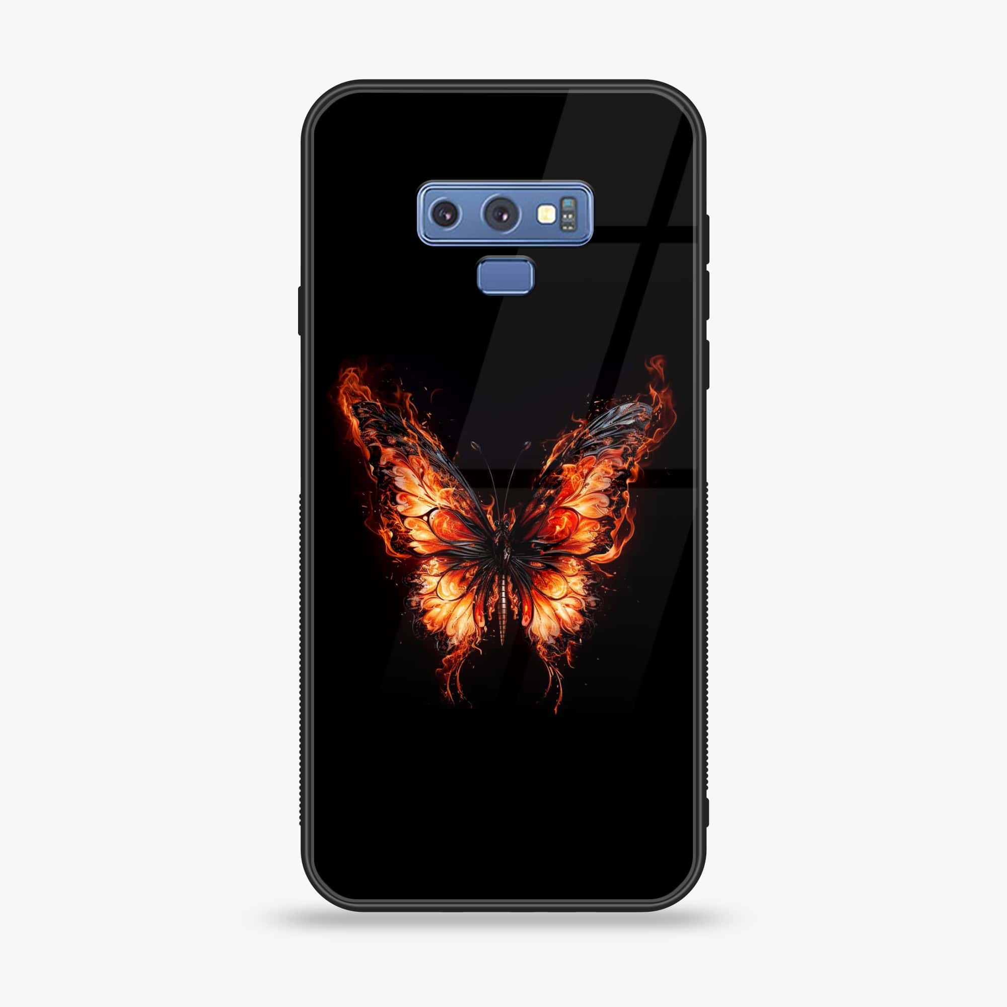 Samsung Galaxy Note 9 - Butterflies Design Series - Premium Printed Glass soft Bumper shock Proof Case
