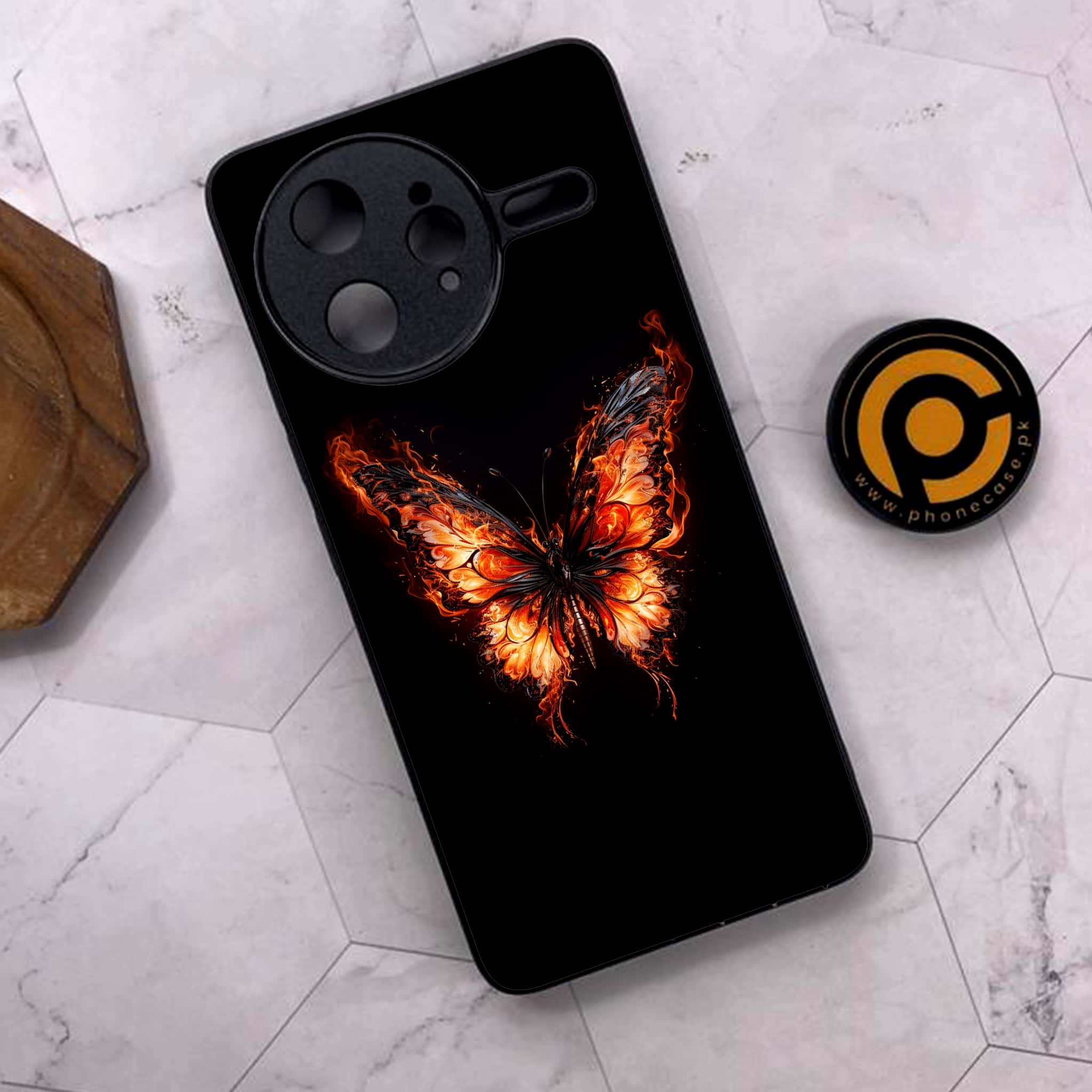 Xiaomi Poco F7 Ultra 5G - Butterflies Design Series - Premium Metal Printed soft Bumper shock Proof Case