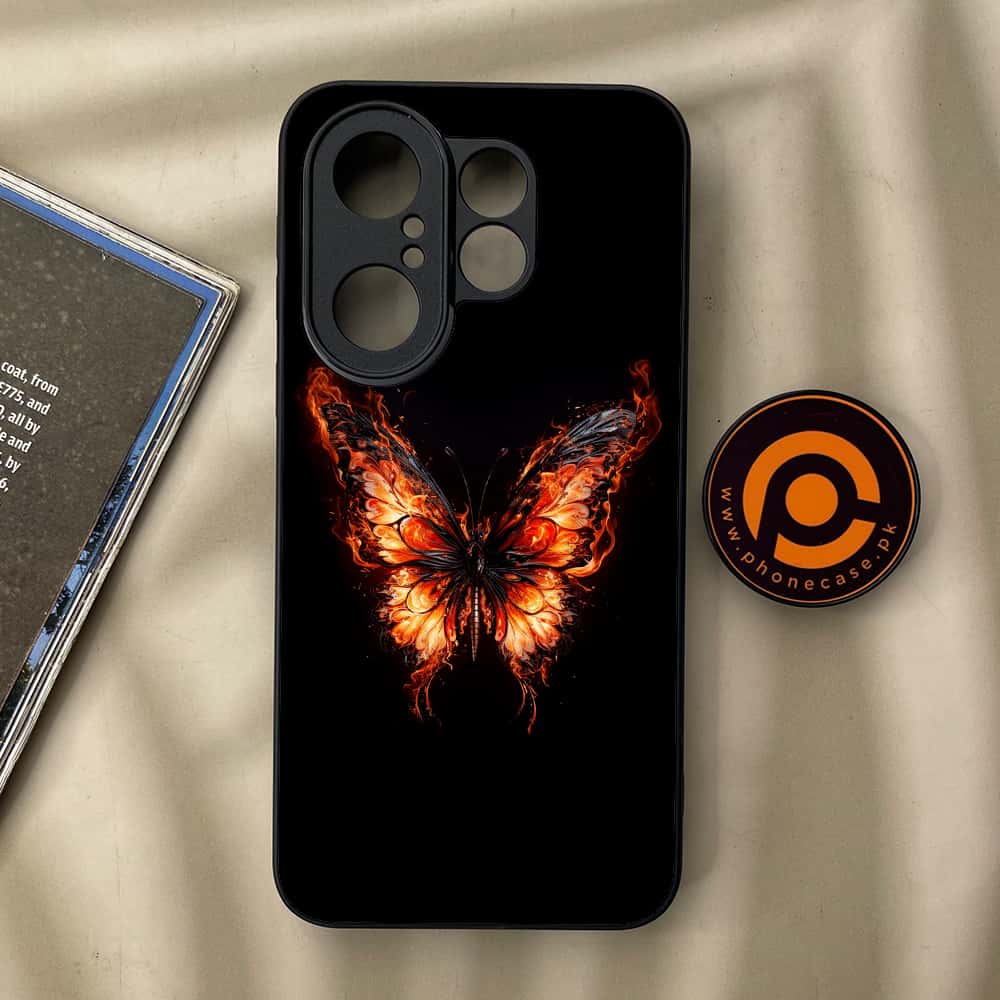 Vivo X200 FE - Butterflies Design Series - Premium Metal Printed soft Bumper Shock Proof Case