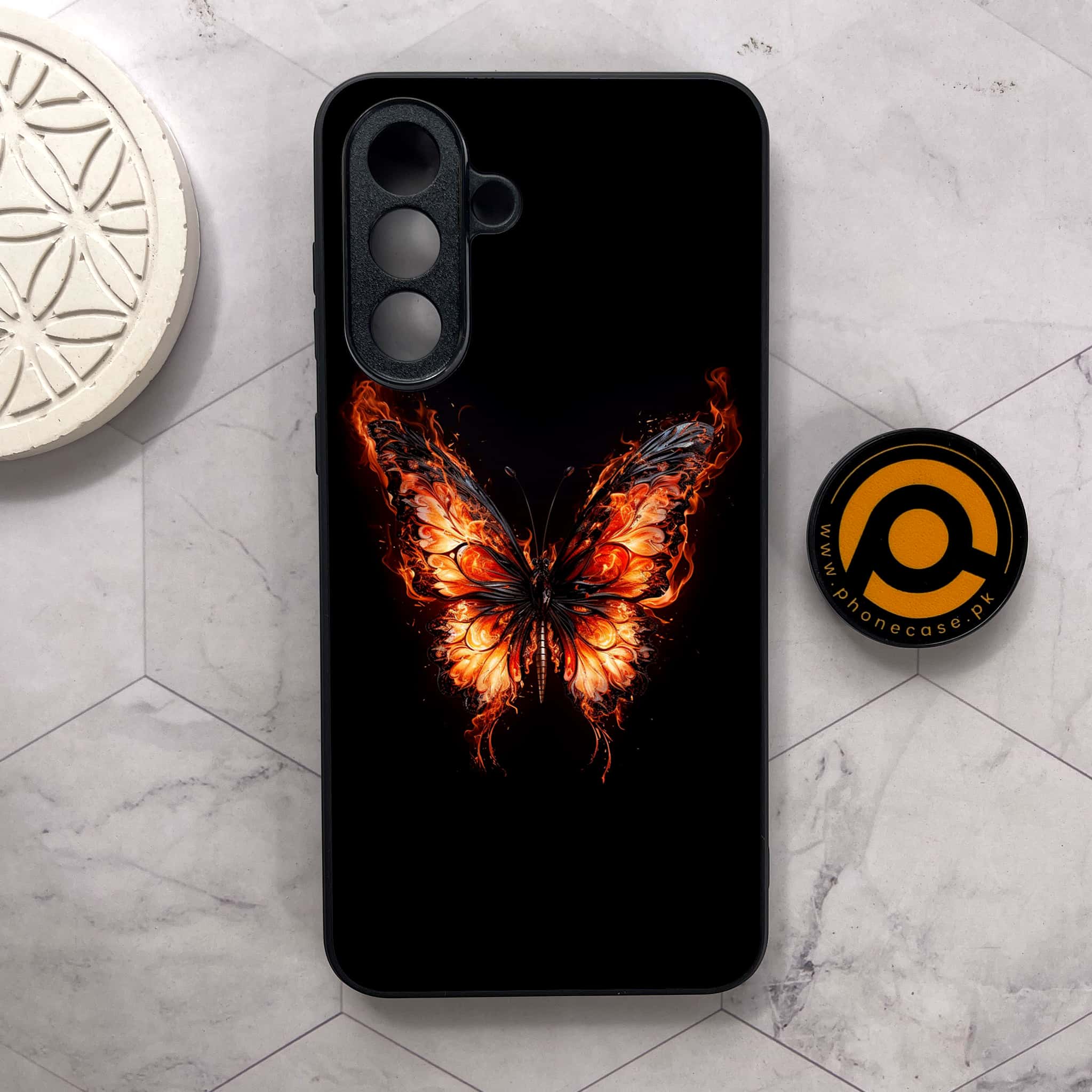 Samsung Galaxy A26 5G - Butterflies Design Series - Premium Metal Printed soft Bumper shock Proof Case
