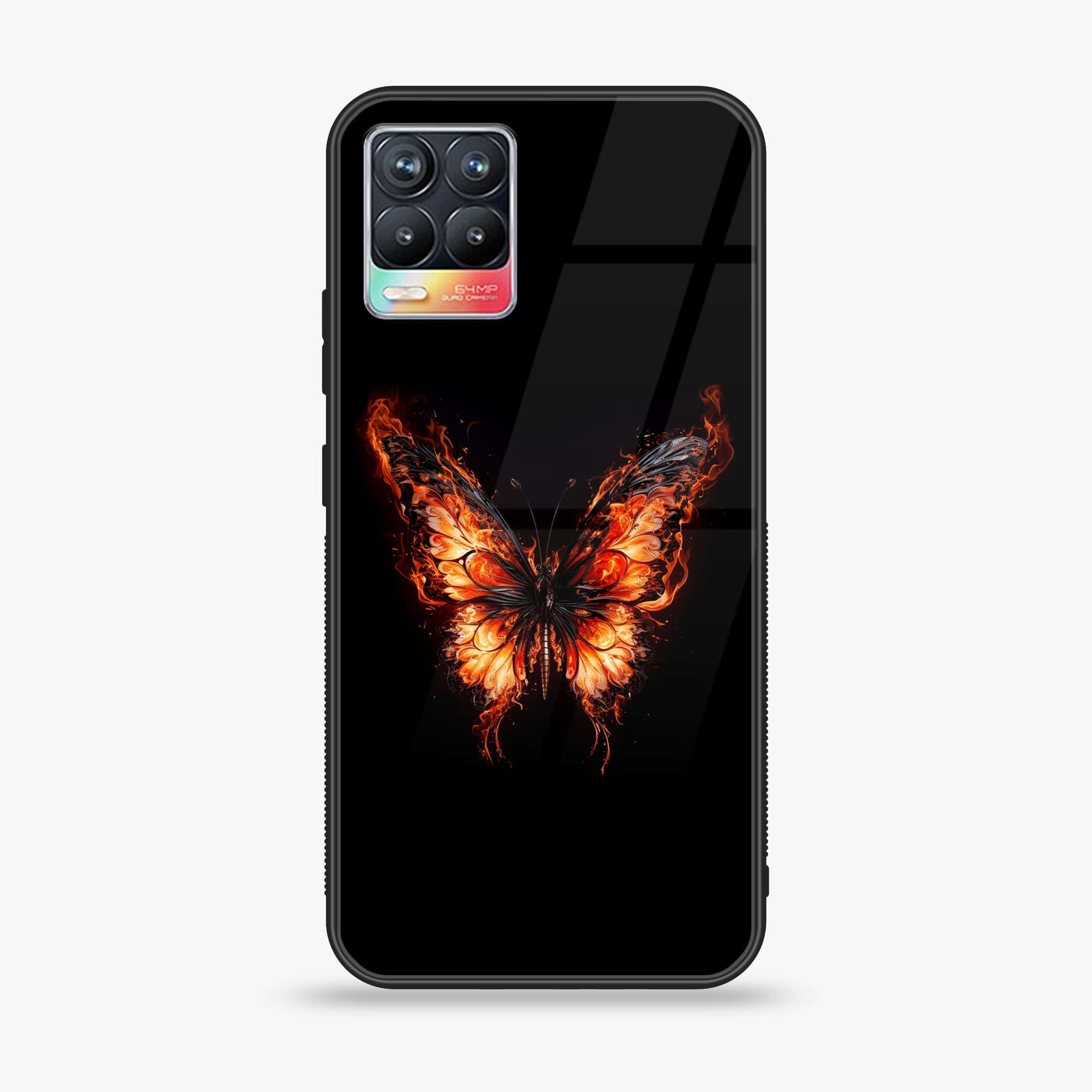 Realme 8 Pro - Butterflies Design Series - Premium Printed Glass soft Bumper shock Proof Case