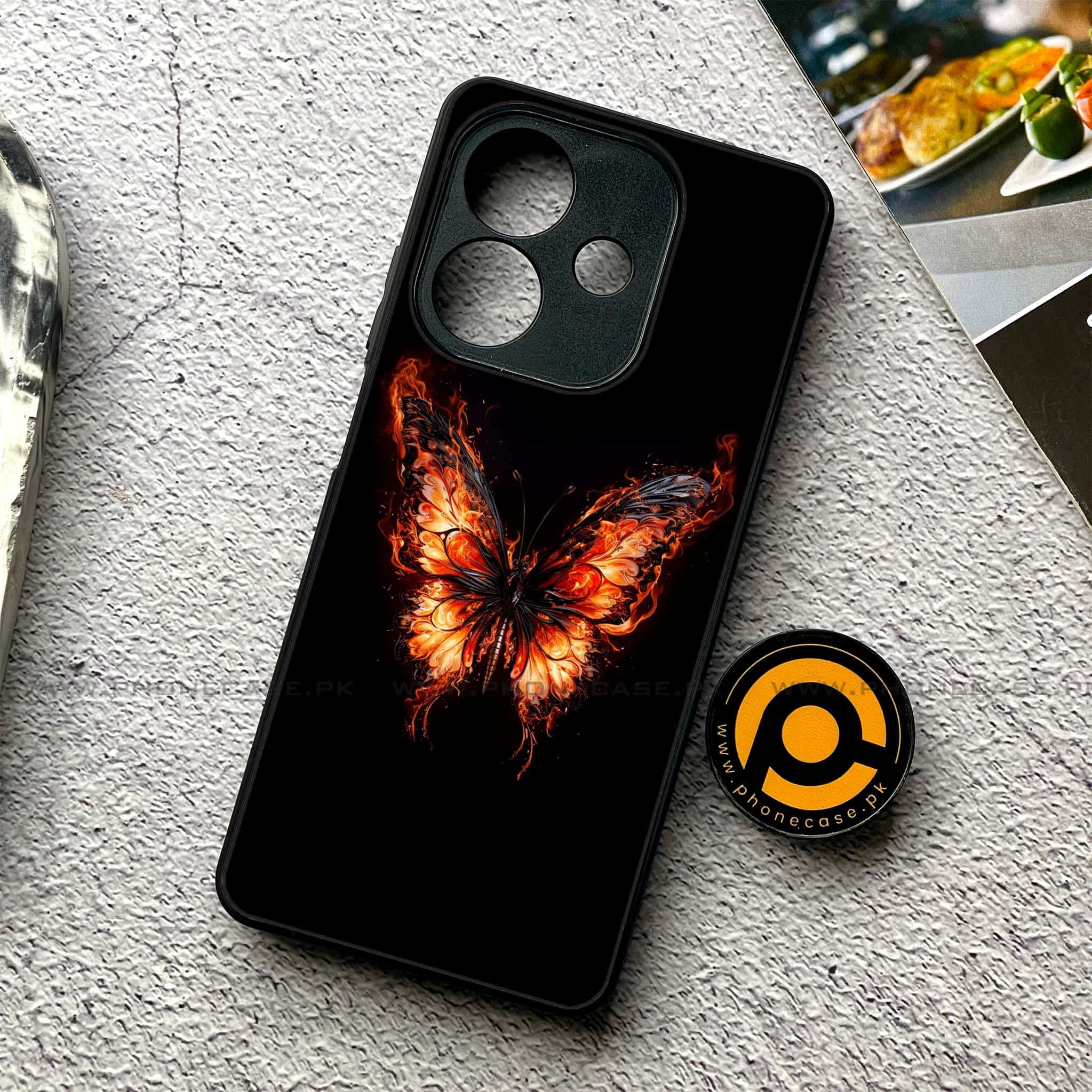 Oppo A3x -  Butterflies Design - Premium Printed Metal soft Bumper shock Proof Case