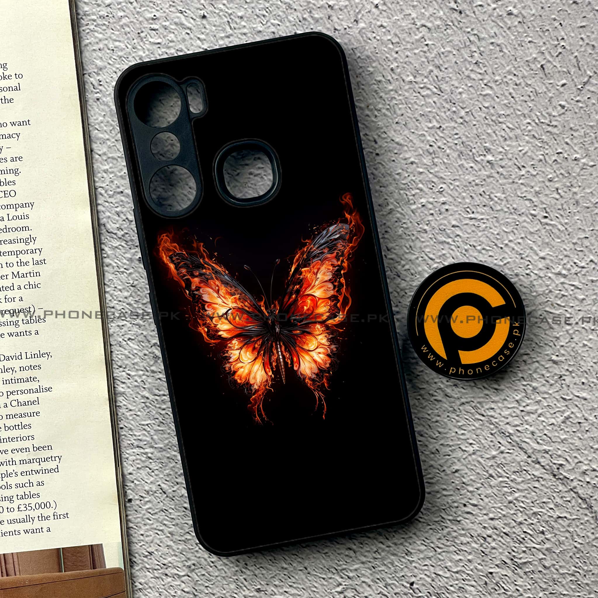 Infinix Hot 12 Pro - Butterflies Design - Premium Printed Metal soft Bumper shock Proof Case