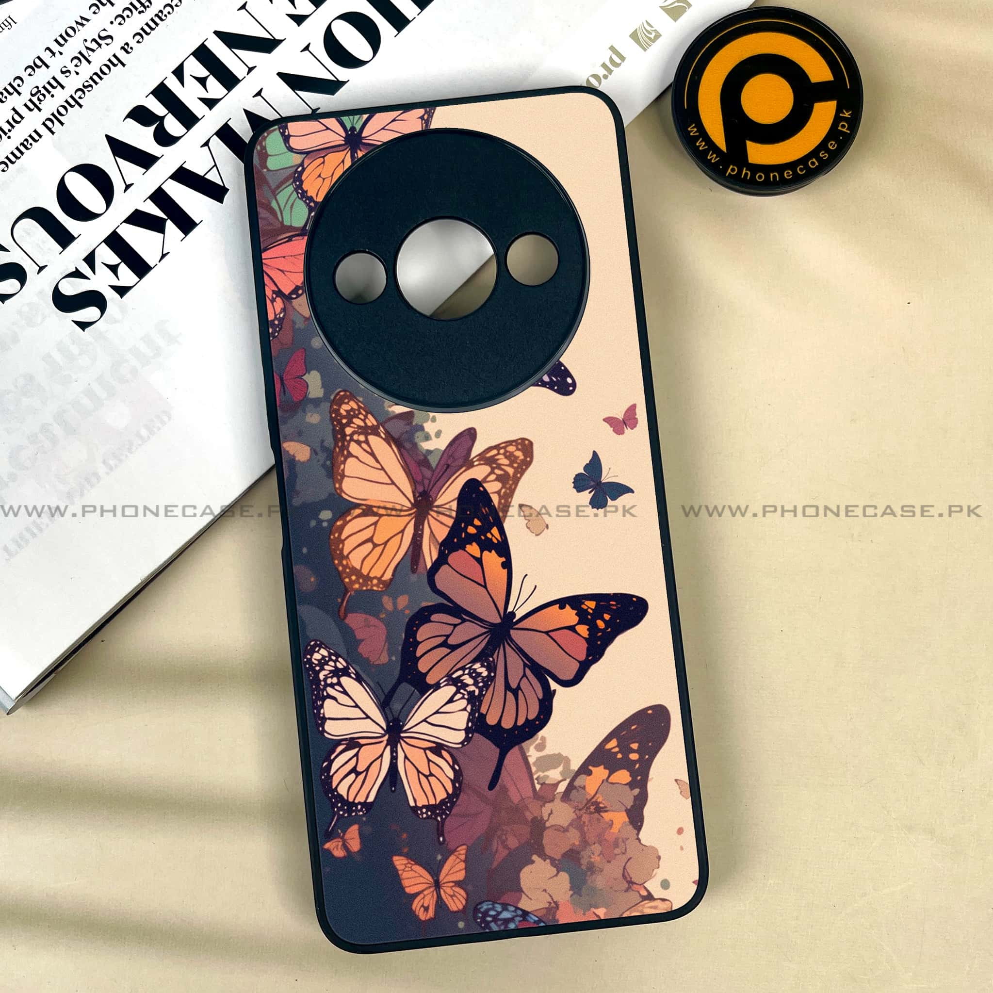 Xiaomi Redmi A3x - Butterflies Design - Premium Printed Metal soft Bumper shock Proof Case