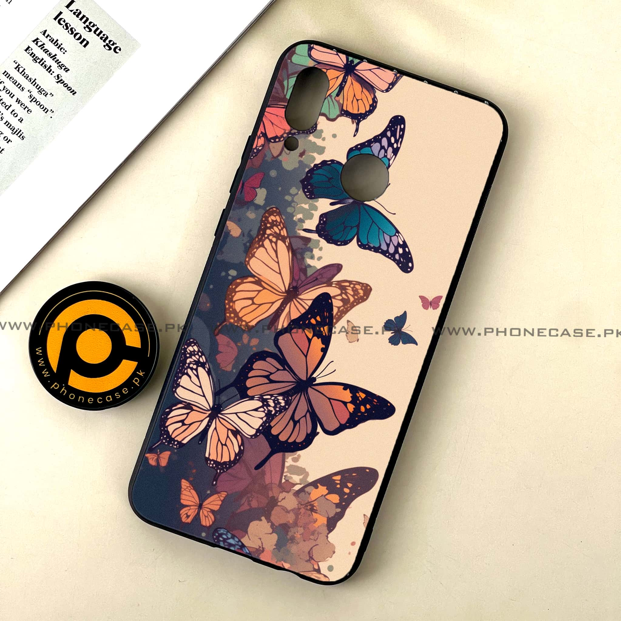 Huawei Nova 3 - Butterflies Design Series - Premium Printed Glass soft Bumper shock Proof Case