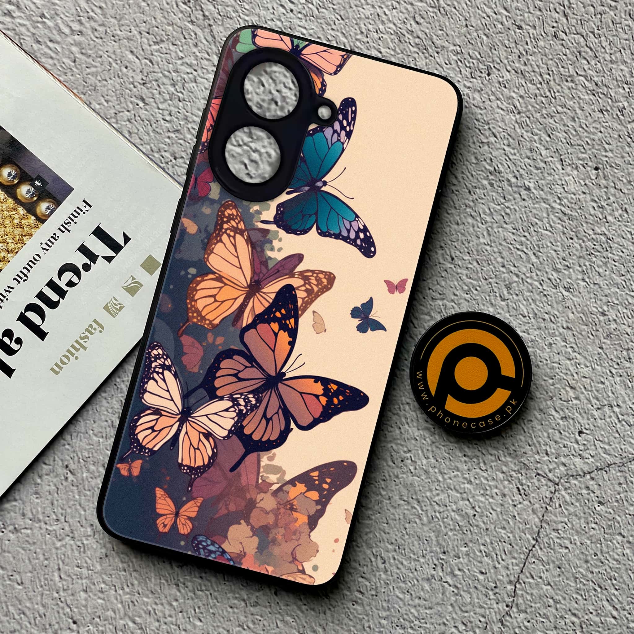 Xiaomi Redmi A5 - Butterflies Design Series - Premium Metal Printed soft Bumper shock Proof Case
