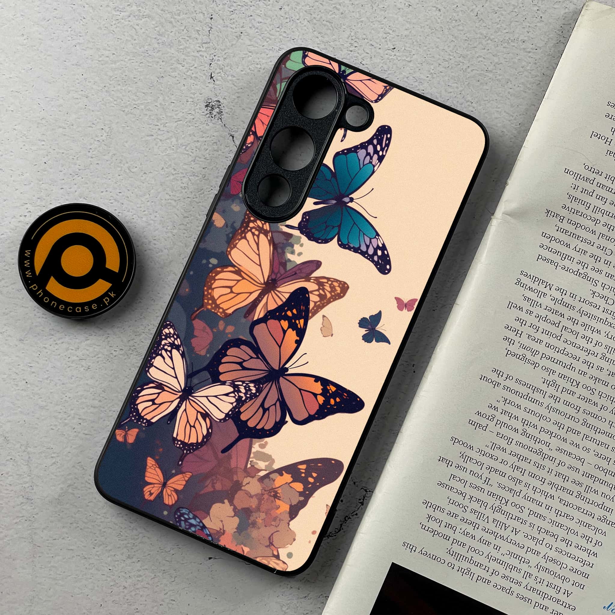 Vivo Y04 - Butterflies Design - Premium Metal Printed Soft Bumper Shockproof Case
