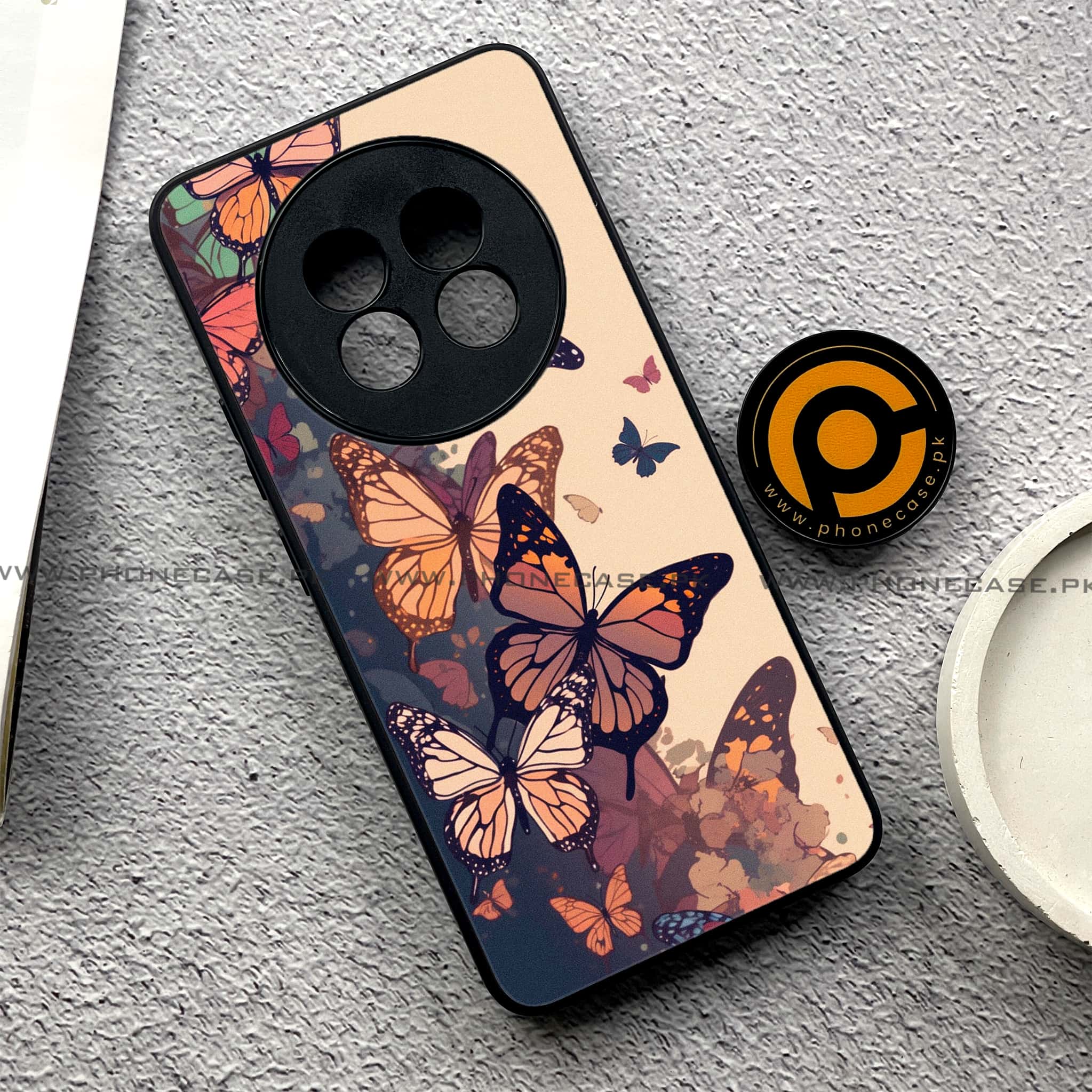 Realme 13 Pro Plus - Butterflies Design - Premium Printed Metal soft Bumper shock Proof Case