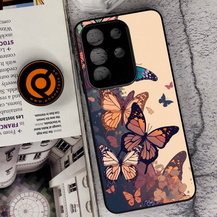 Vivo Y29 4G - Butterflies Design Design 6 - Premium Metal Printed soft Bumper Shock Proof Case