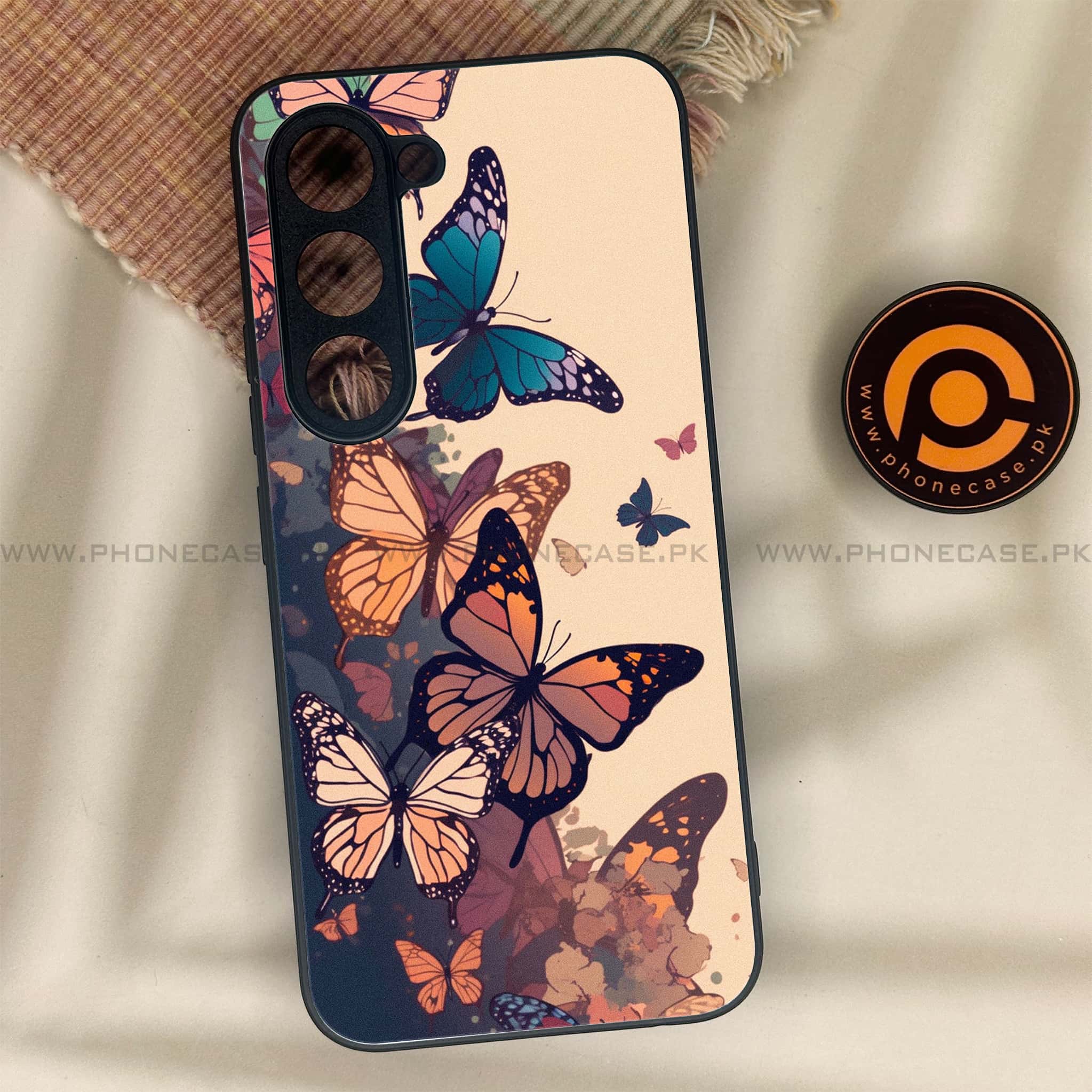 Tecno Spark 40 Pro - Butterflies Design Series - Premium Metal Printed soft Bumper shock Proof Case