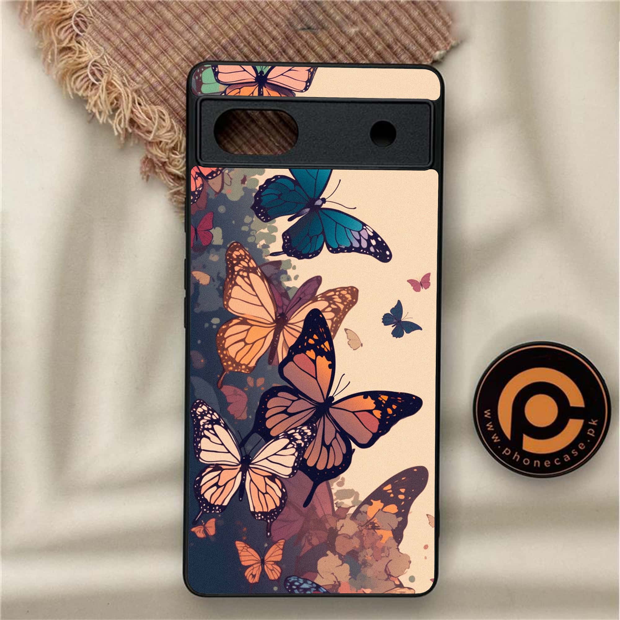 Google Pixel 6A - Butterflies Design - Premium Metal Printed soft Bumper Shock Proof Case
