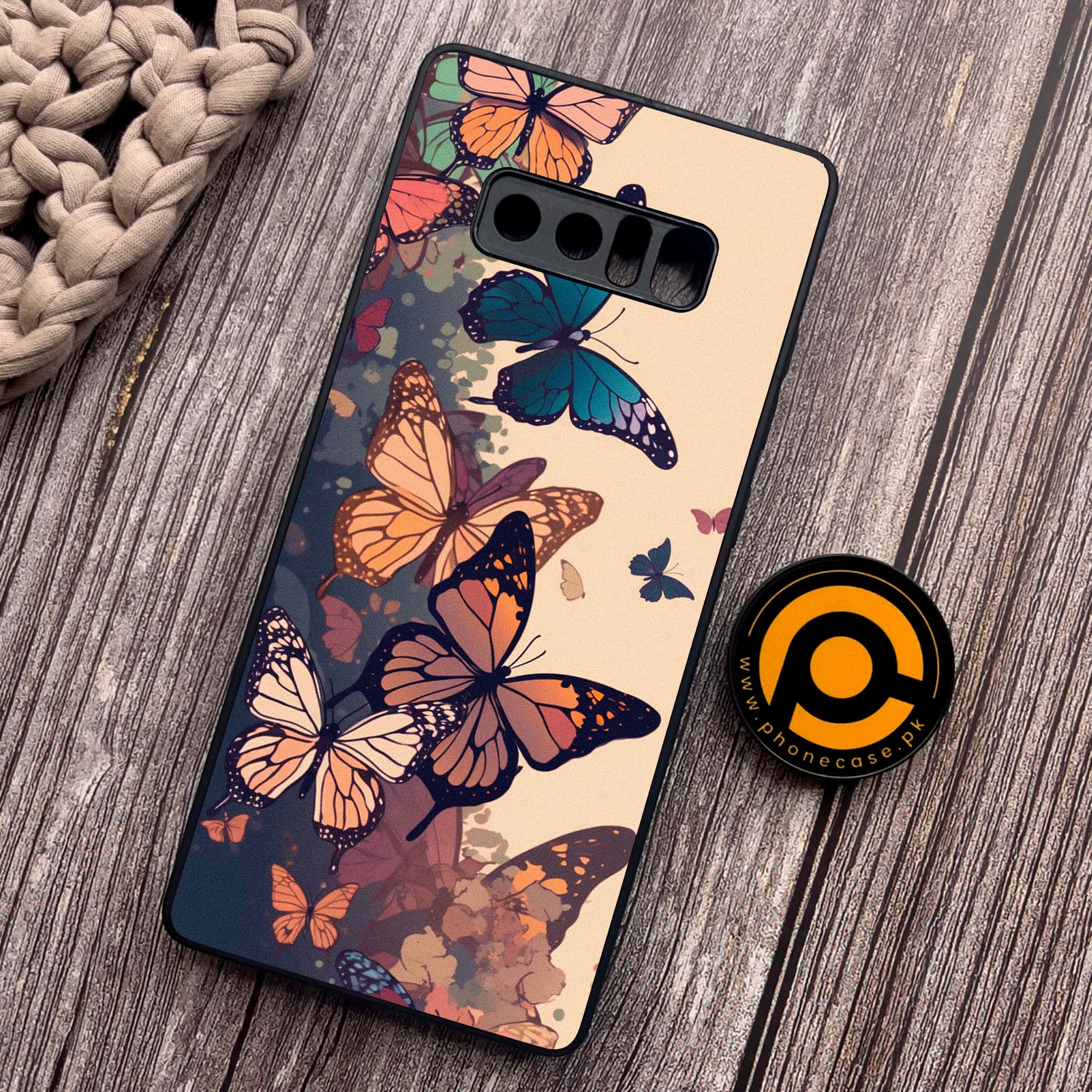 Samsung Galaxy Note 8 - Butterflies Design Series - Premium Metal Printed soft Bumper shock Proof Case