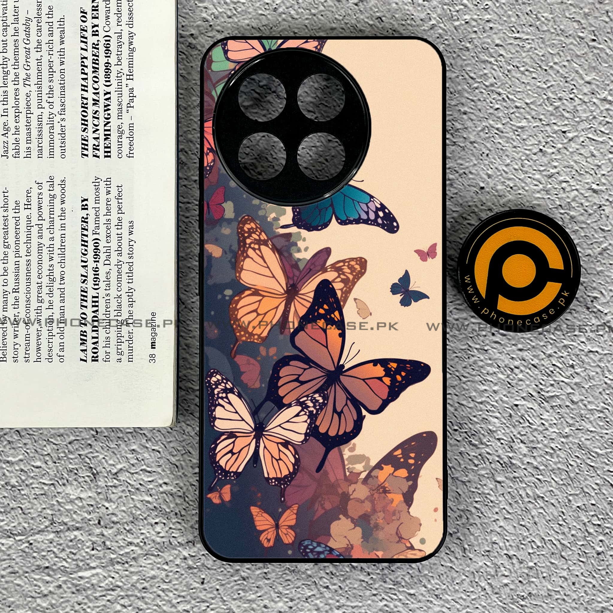 Tecno Spark 30 Pro - Butterflies Design Series - Premium Printed Glass soft Bumper shock Proof Case