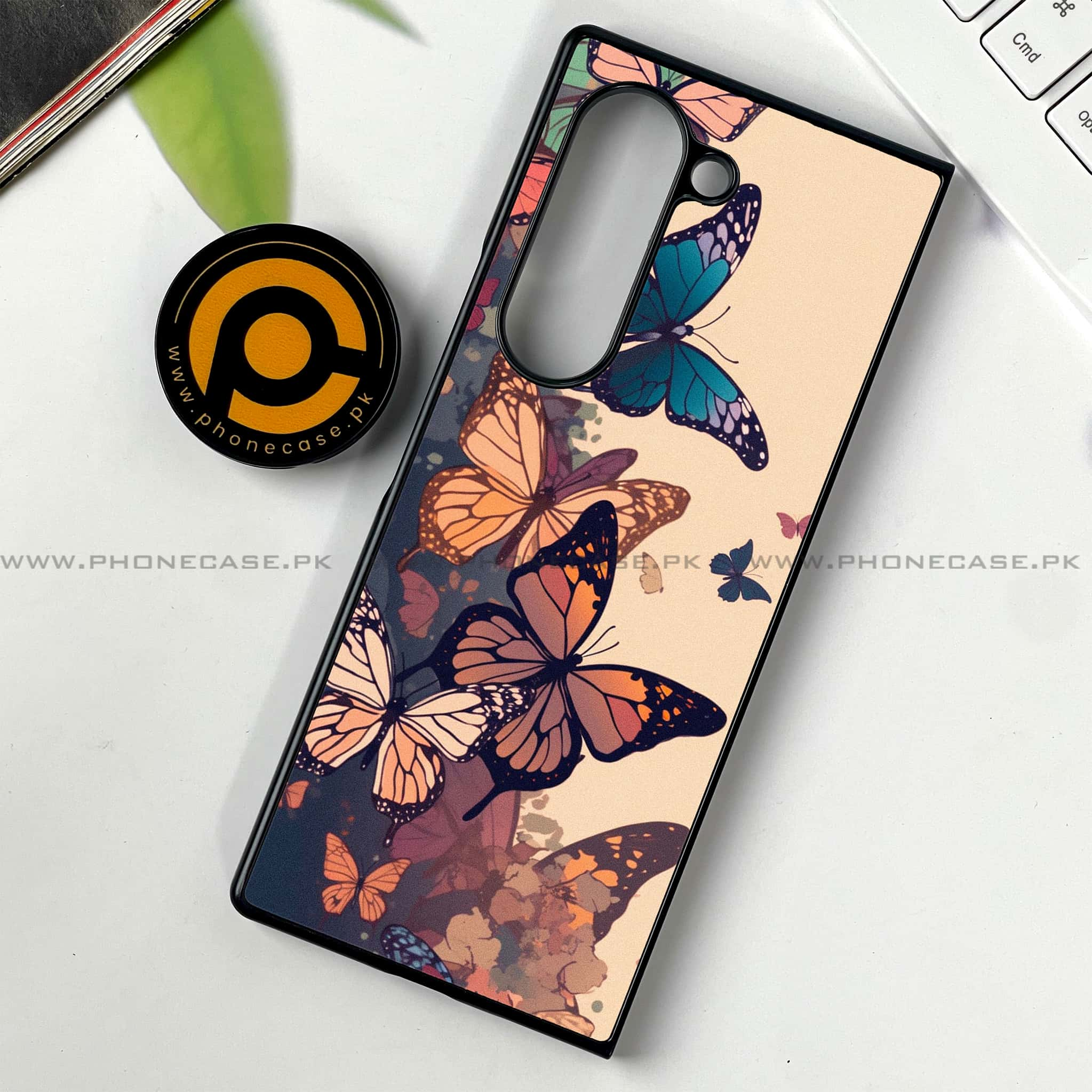 Samsung Galaxy Z Fold 6 - Butterflies Design - Premium Printed Metal soft Bumper shock Proof Case