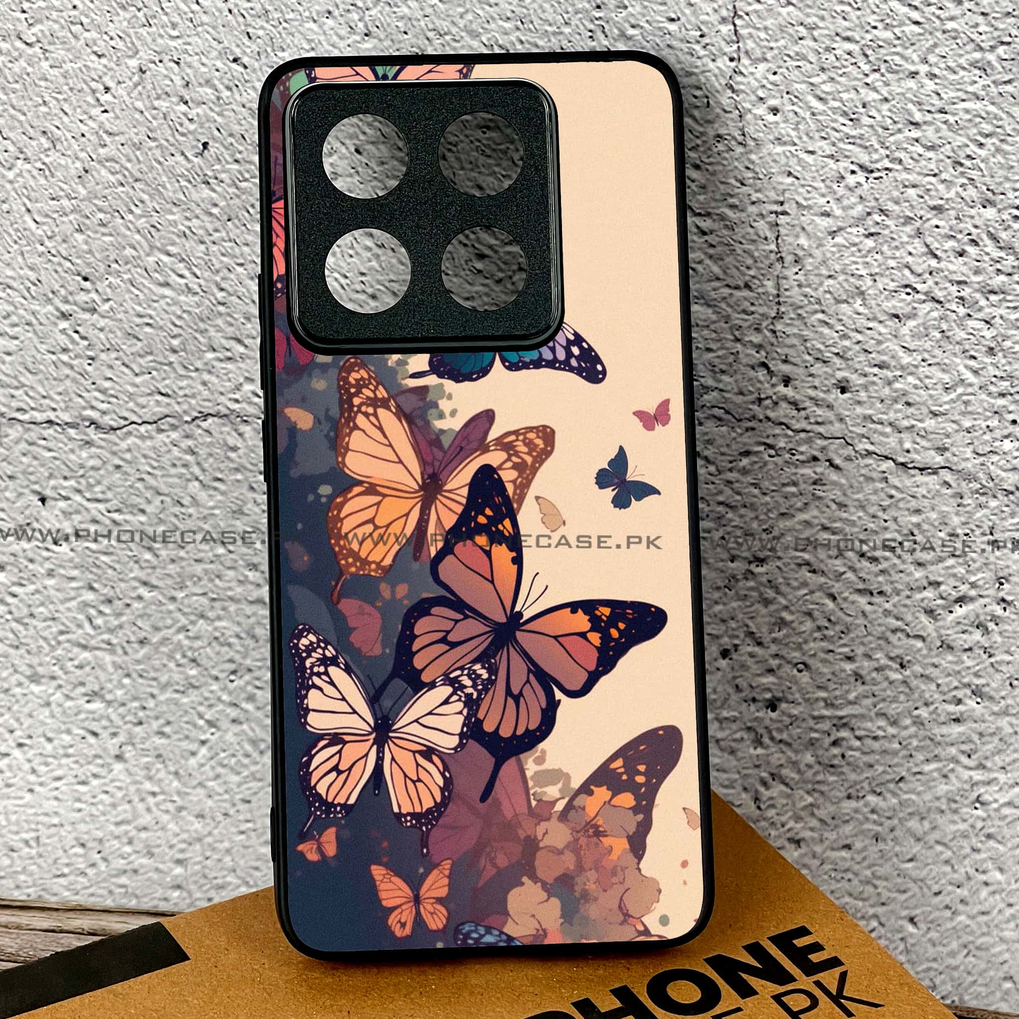 Xiaomi 14T Pro - Butterflies Design Series - Premium Printed Glass soft Bumper shock Proof Case