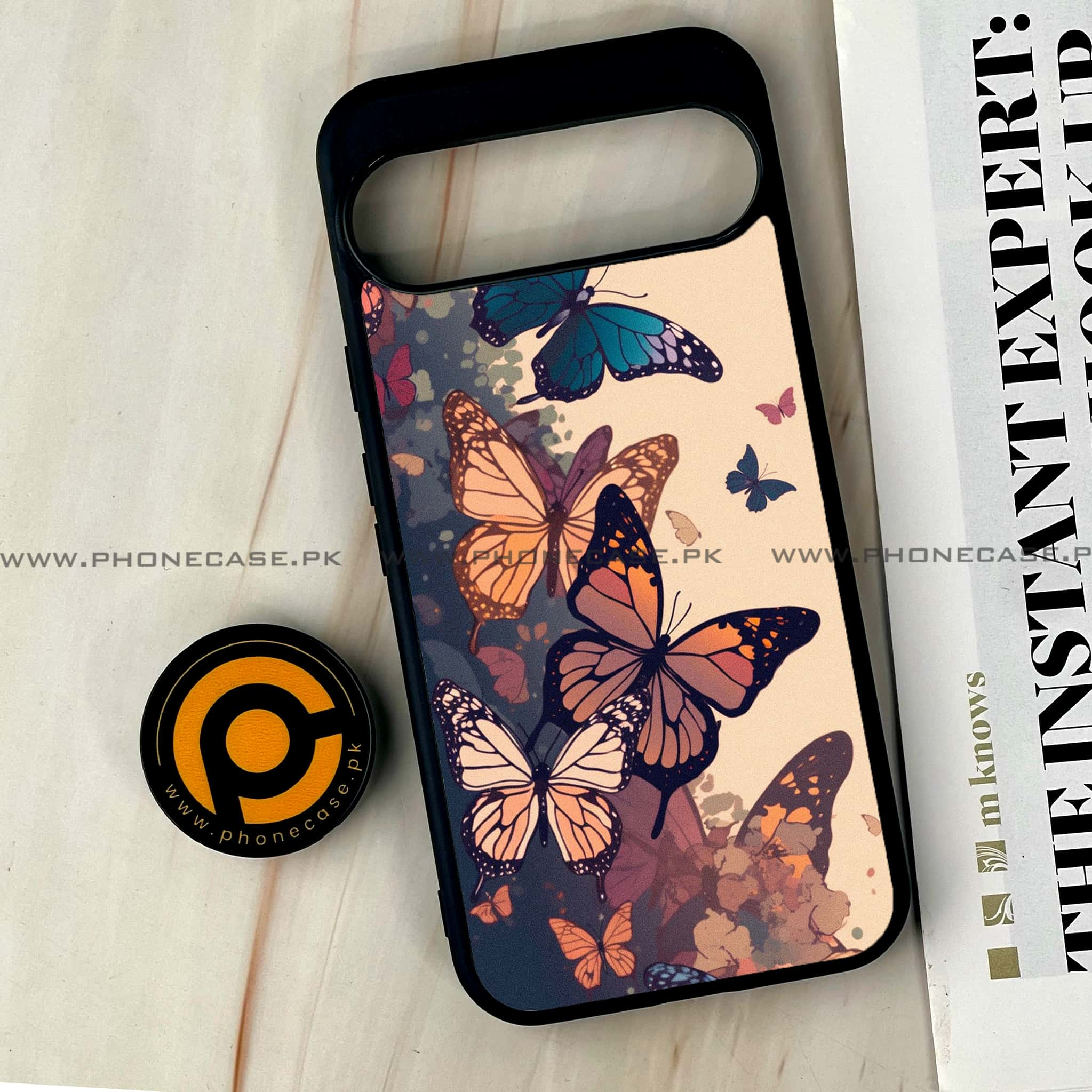 Google Pixel 9 Pro XL - Butterflies Design Series - Premium Printed Glass soft Bumper shock Proof Case