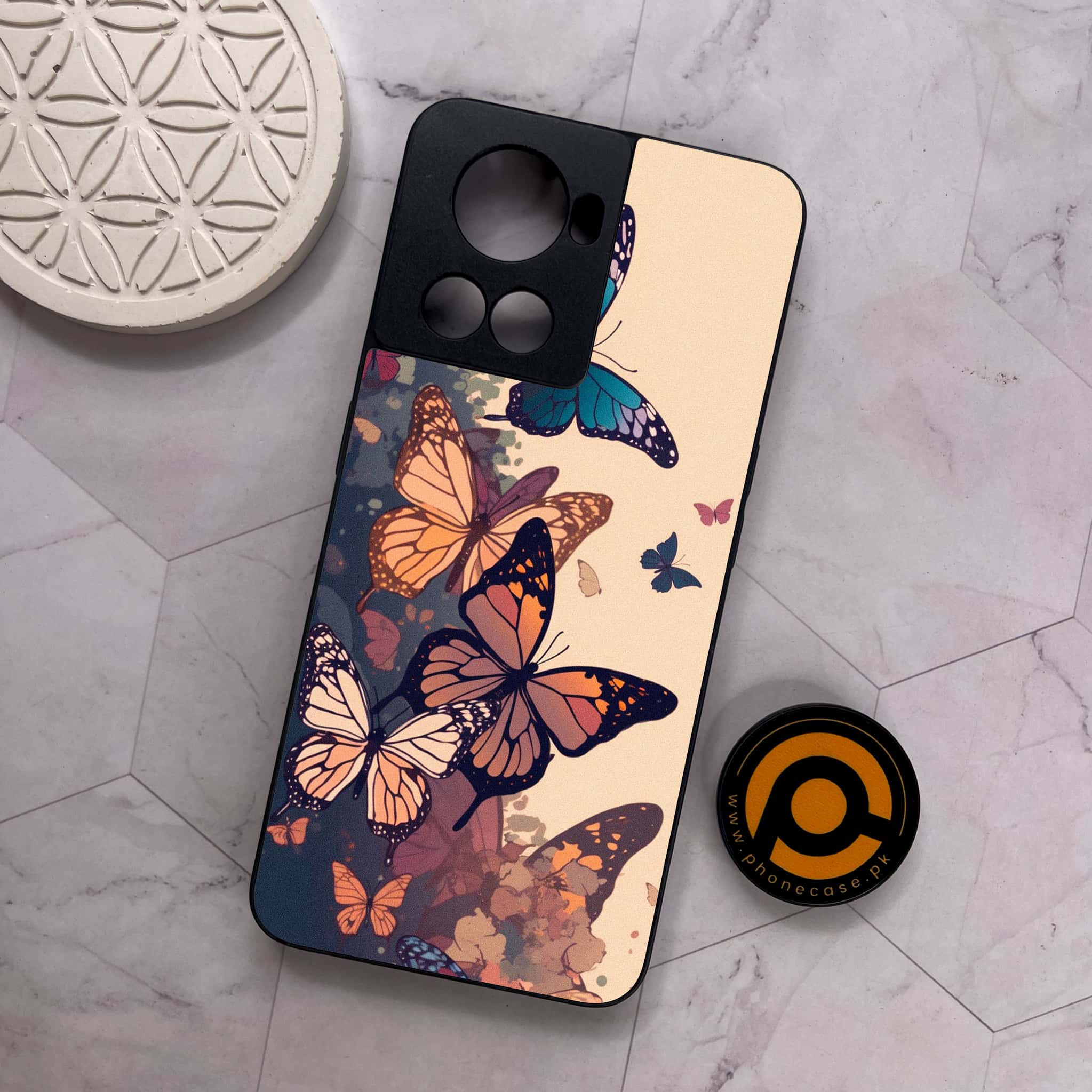OnePlus 10R - Butterflies Design - Premium Metal Printed soft Bumper shock Proof Case