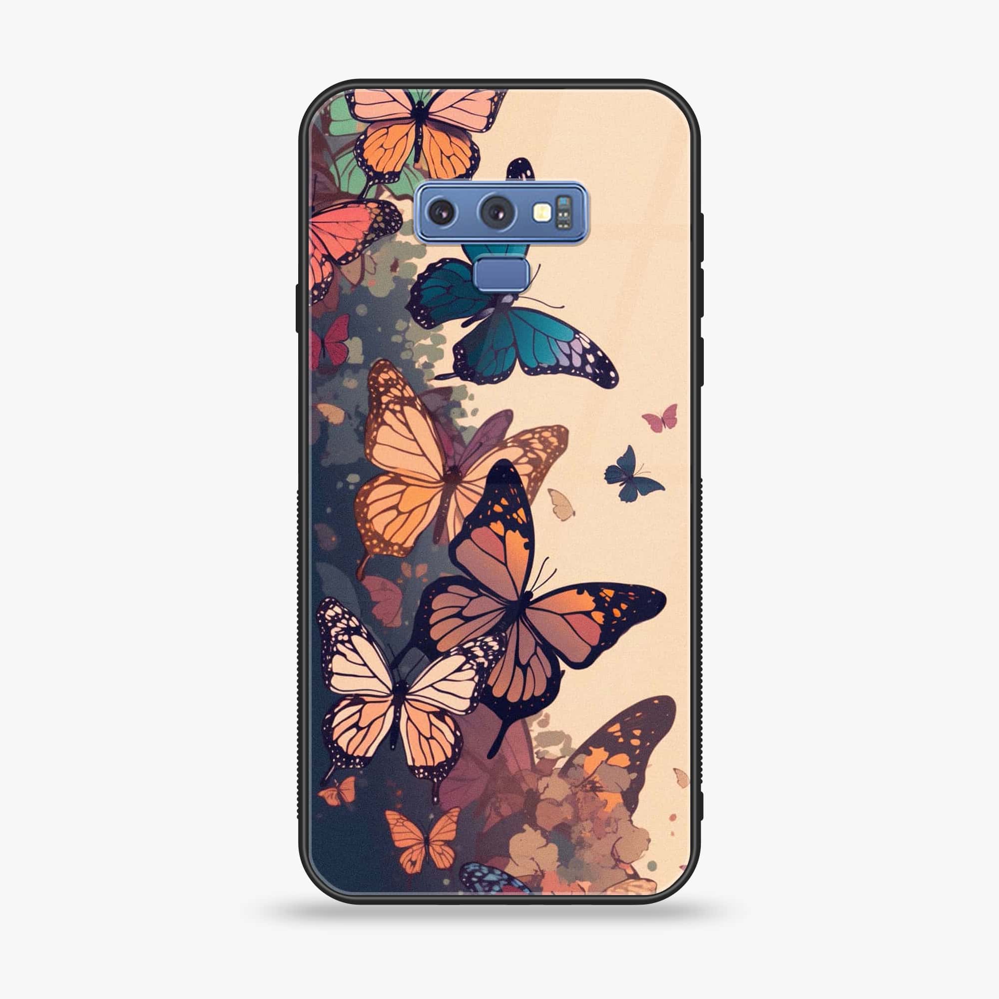 Samsung Galaxy Note 9 - Butterflies Design Series - Premium Printed Glass soft Bumper shock Proof Case