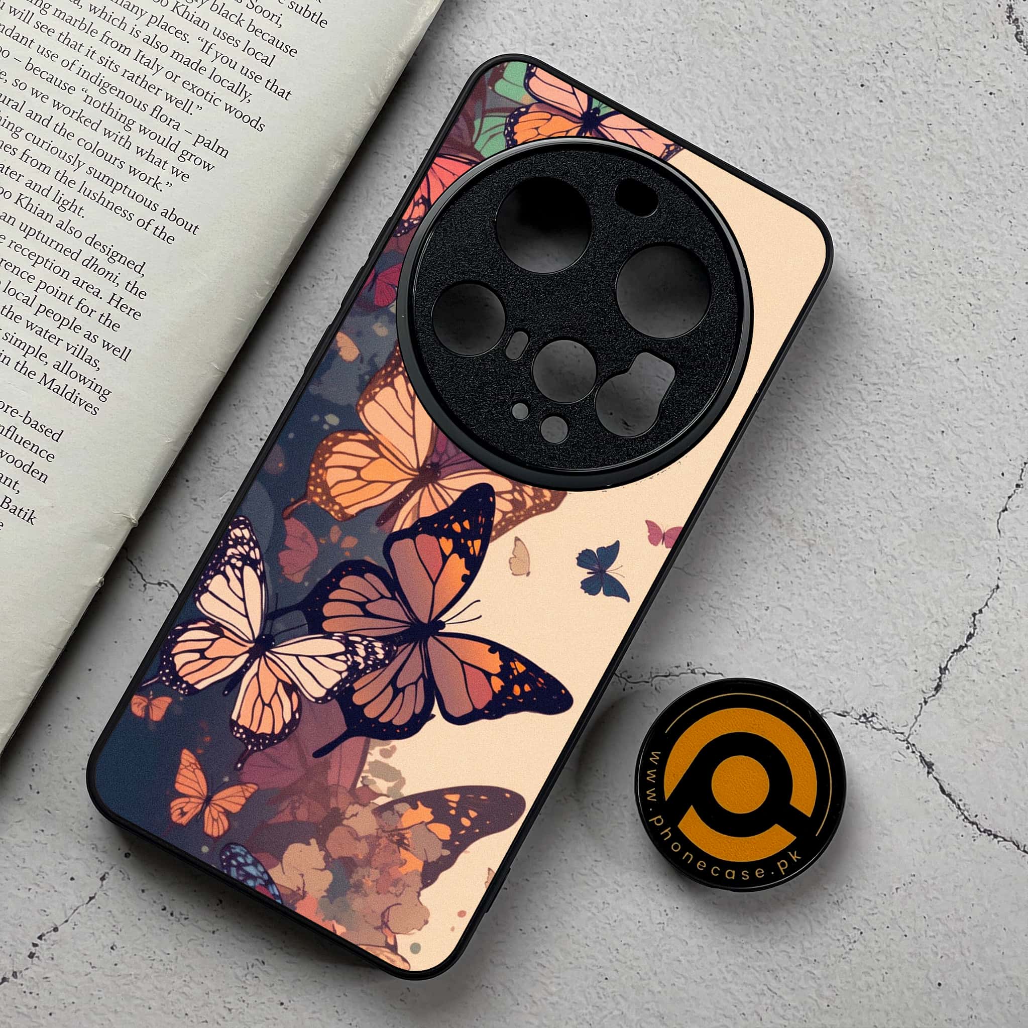 Xiaomi 15 Ultra - Butterflies Design Series - Premium Metal Printed Soft Bumper Shockproof Case
