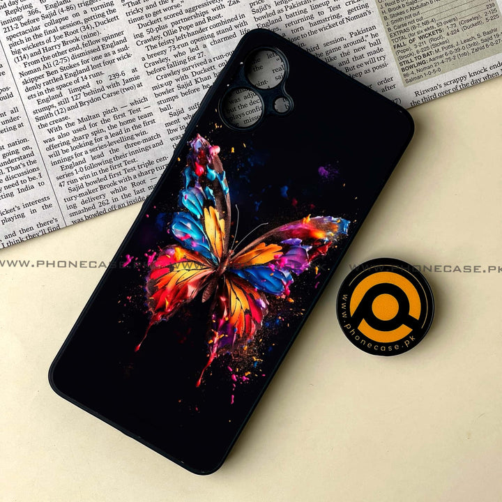 Samsung Galaxy A06  - Butterflies Design 7  - Premium Metal Printed soft Bumper shock Proof Case  CS-38946 CS-41497