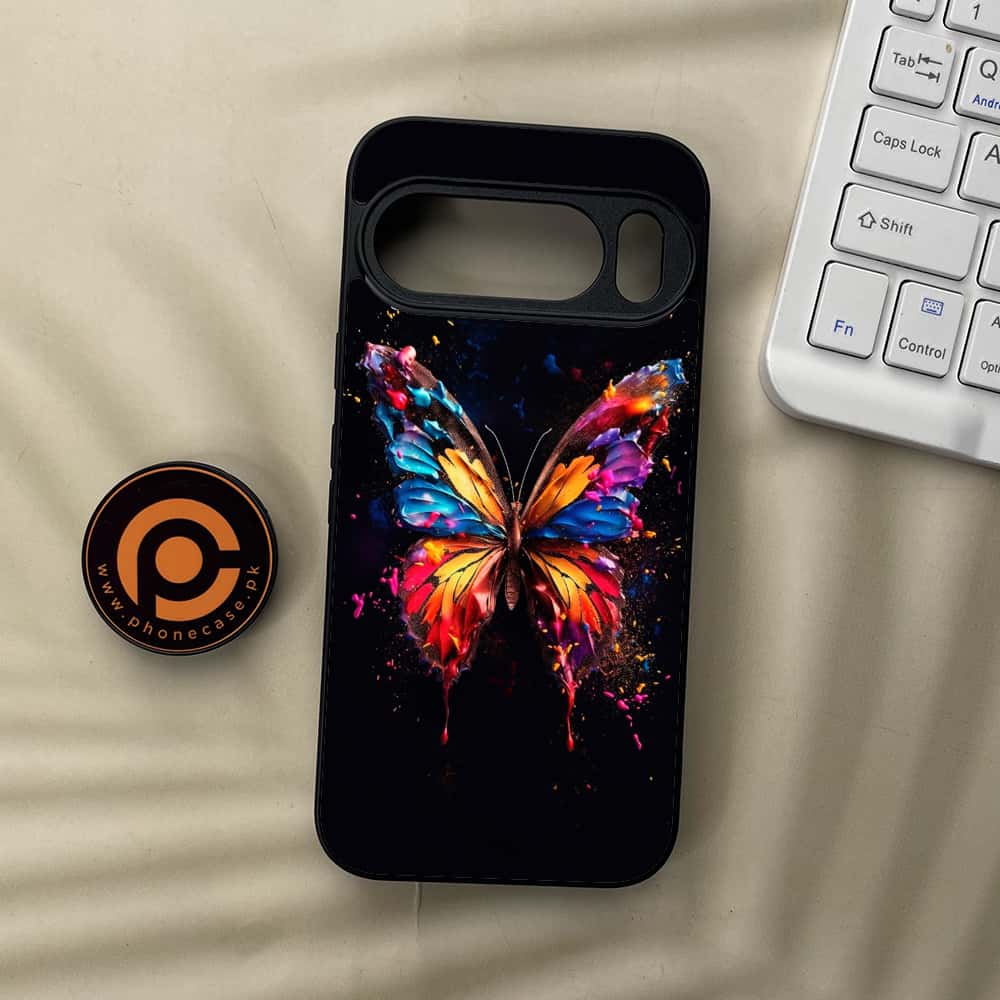 Google Pixel 10 Pro  - Butterflies Design Series - Premium Metal Printed soft Bumper Shock Proof Case
