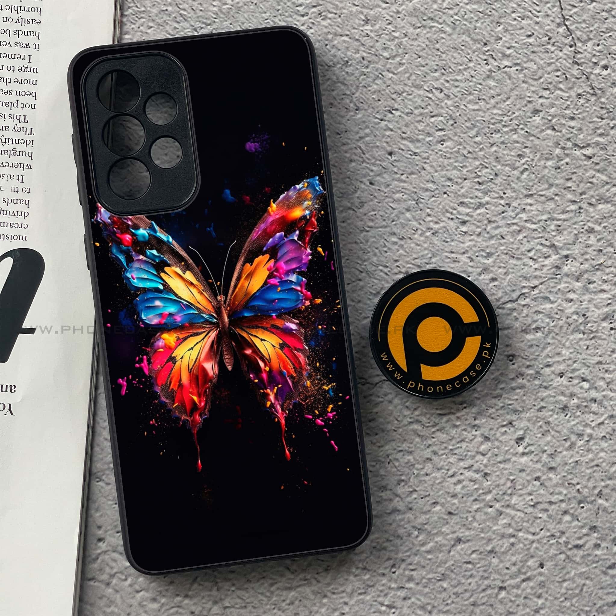 Samsung Galaxy A33- Butterflies Design Series - Premium Printed Glass soft Bumper shock Proof Case