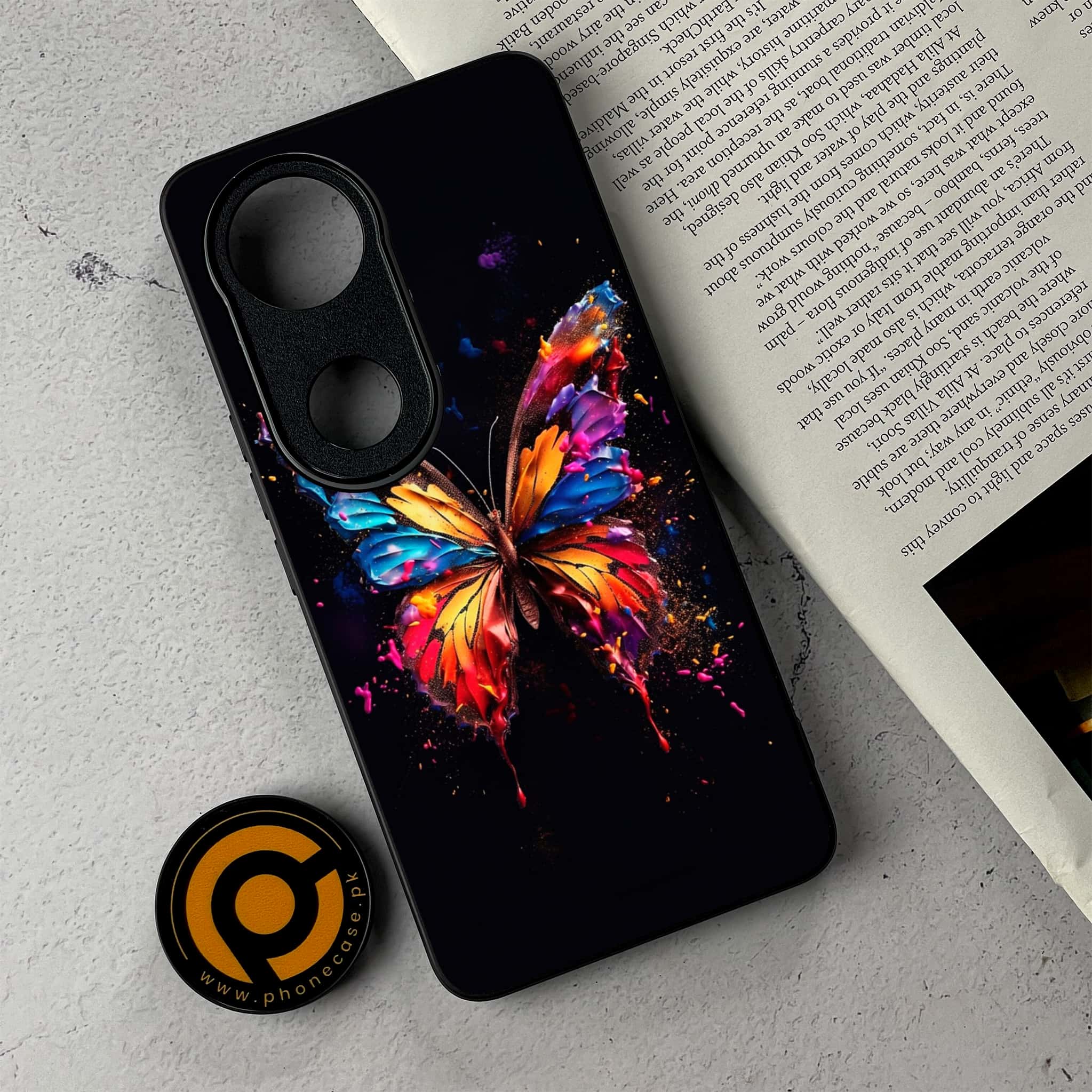 Vivo V50 - Butterflies Design - Premium Metal Printed Soft Bumper Shockproof Case