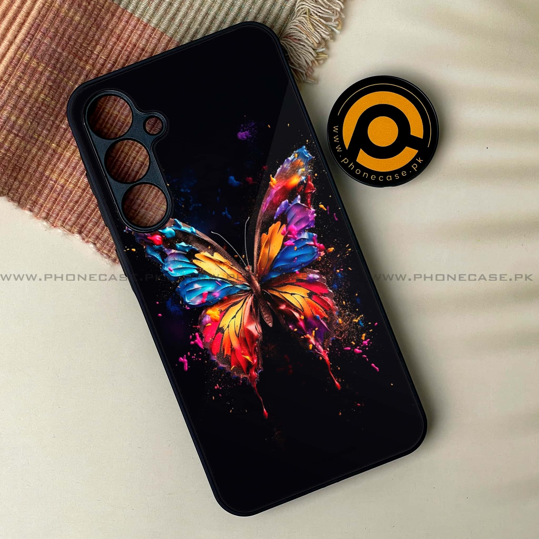 Samsung Galaxy A25 - Butterflies Design - Premium Printed Glass soft Bumper shock Proof Case