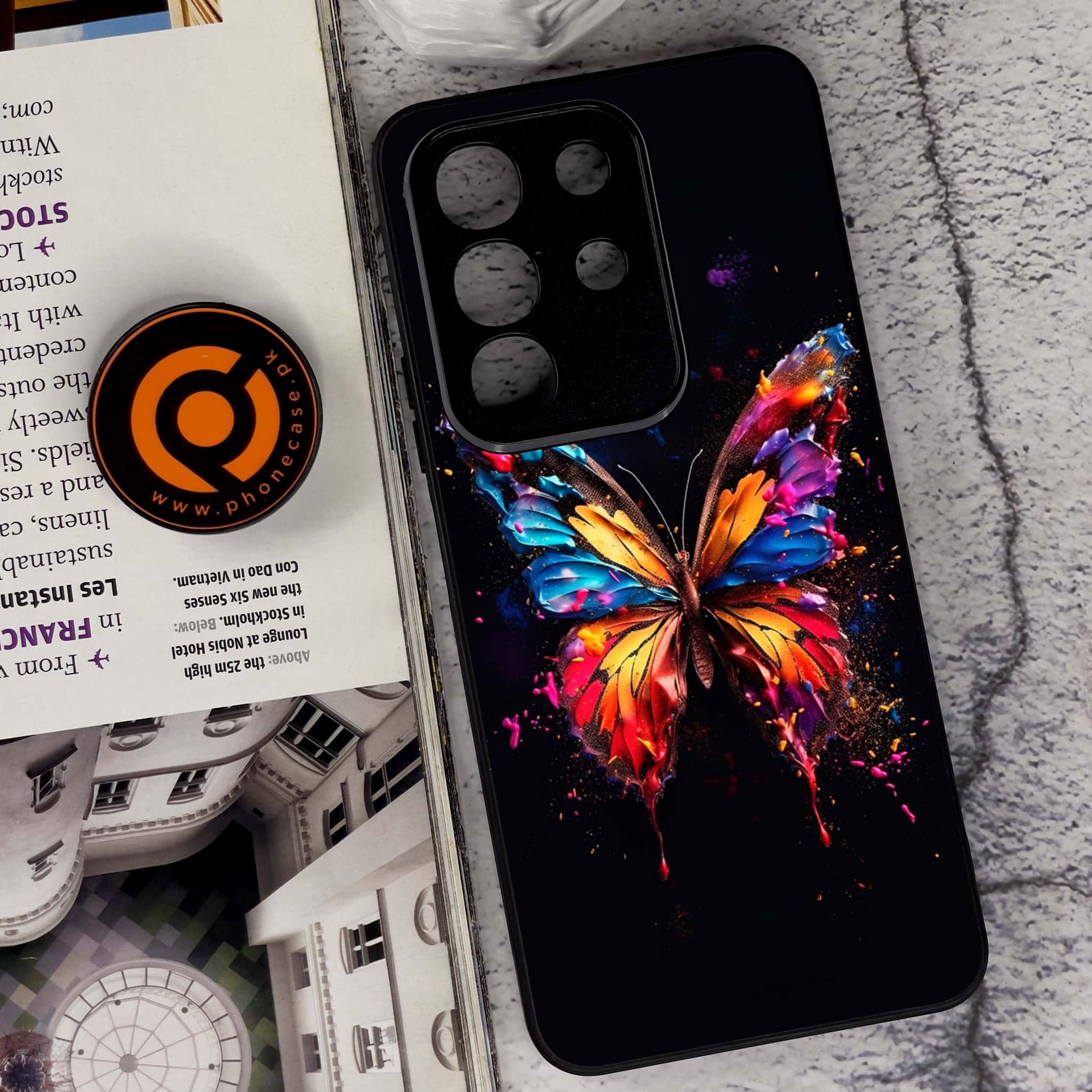 Vivo Y29 4G - Butterflies Design Series - Premium Metal Printed soft Bumper Shock Proof Case