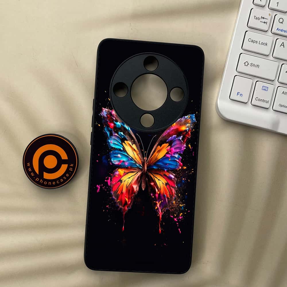 HONOR X9b 5G - Butterflies Design Series - Premium Metal  Printed soft Bumper shock Proof Case
