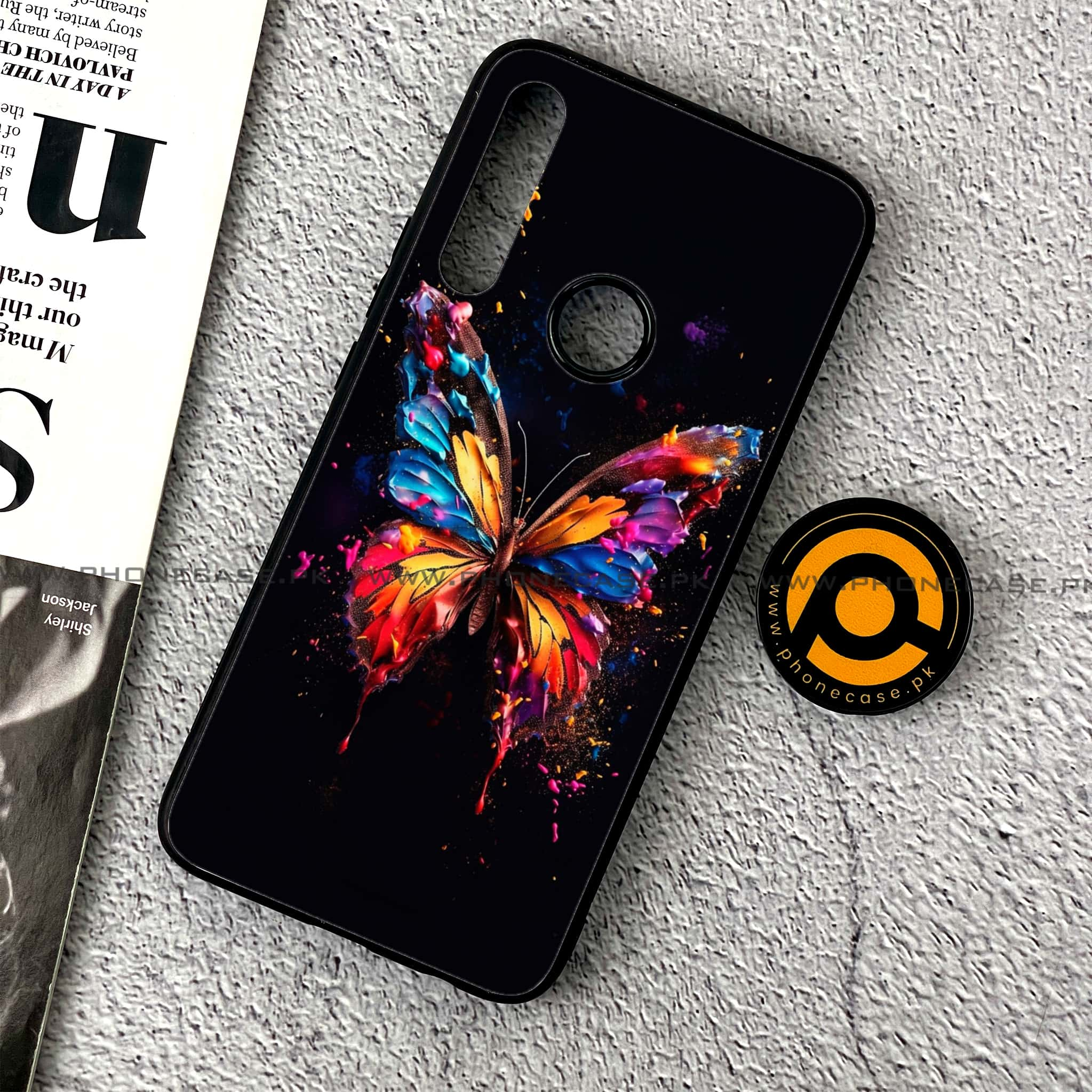 Huawei Y9 Prime (2019) - Butterflies Design Series - Premium Printed Glass soft Bumper shock Proof Case