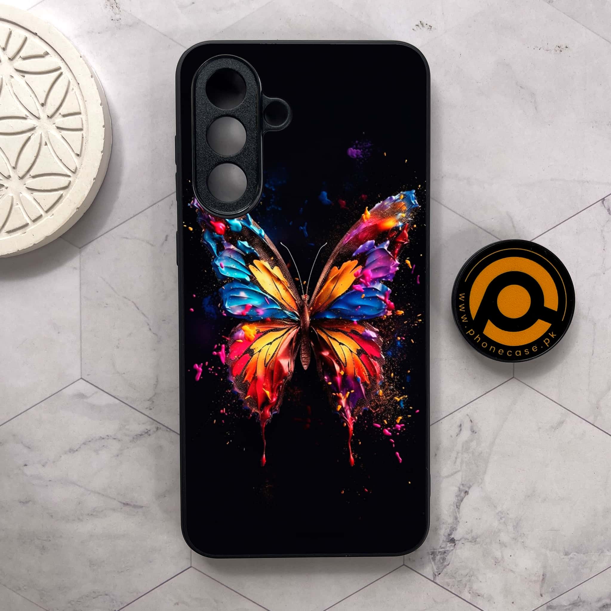 Samsung Galaxy A26 5G - Butterflies Design Series - Premium Metal Printed soft Bumper shock Proof Case