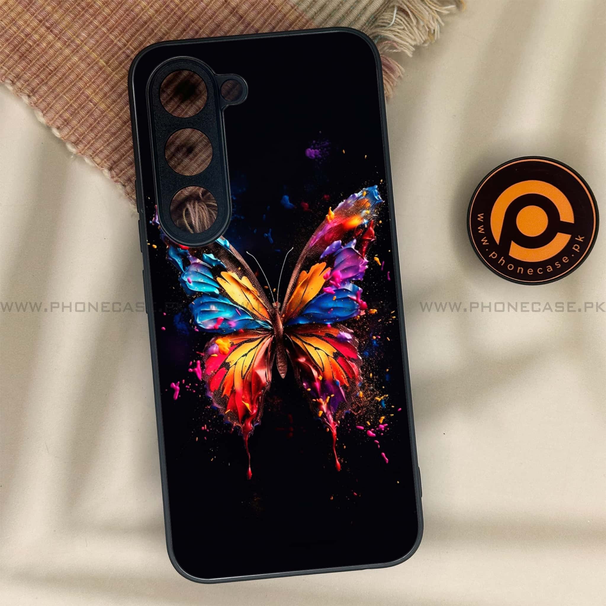 Tecno Spark 40 Pro - Butterflies Design Series - Premium Metal Printed soft Bumper shock Proof Case
