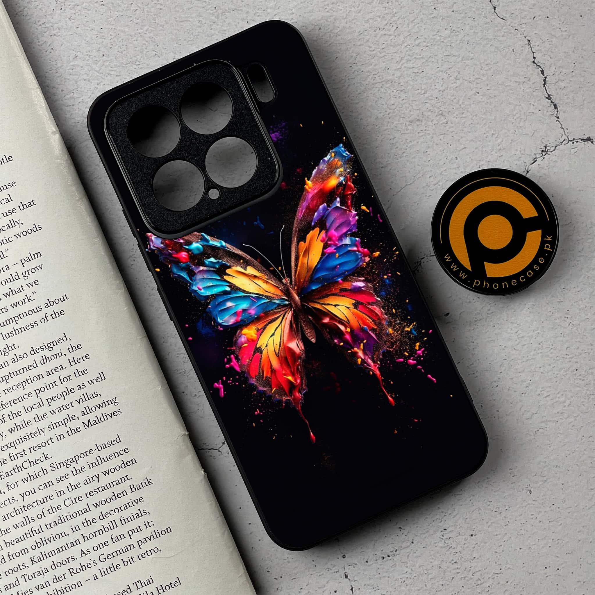 Xiaomi 15 - Butterflies Design - Premium Metal Printed soft Bumper shock Proof Case