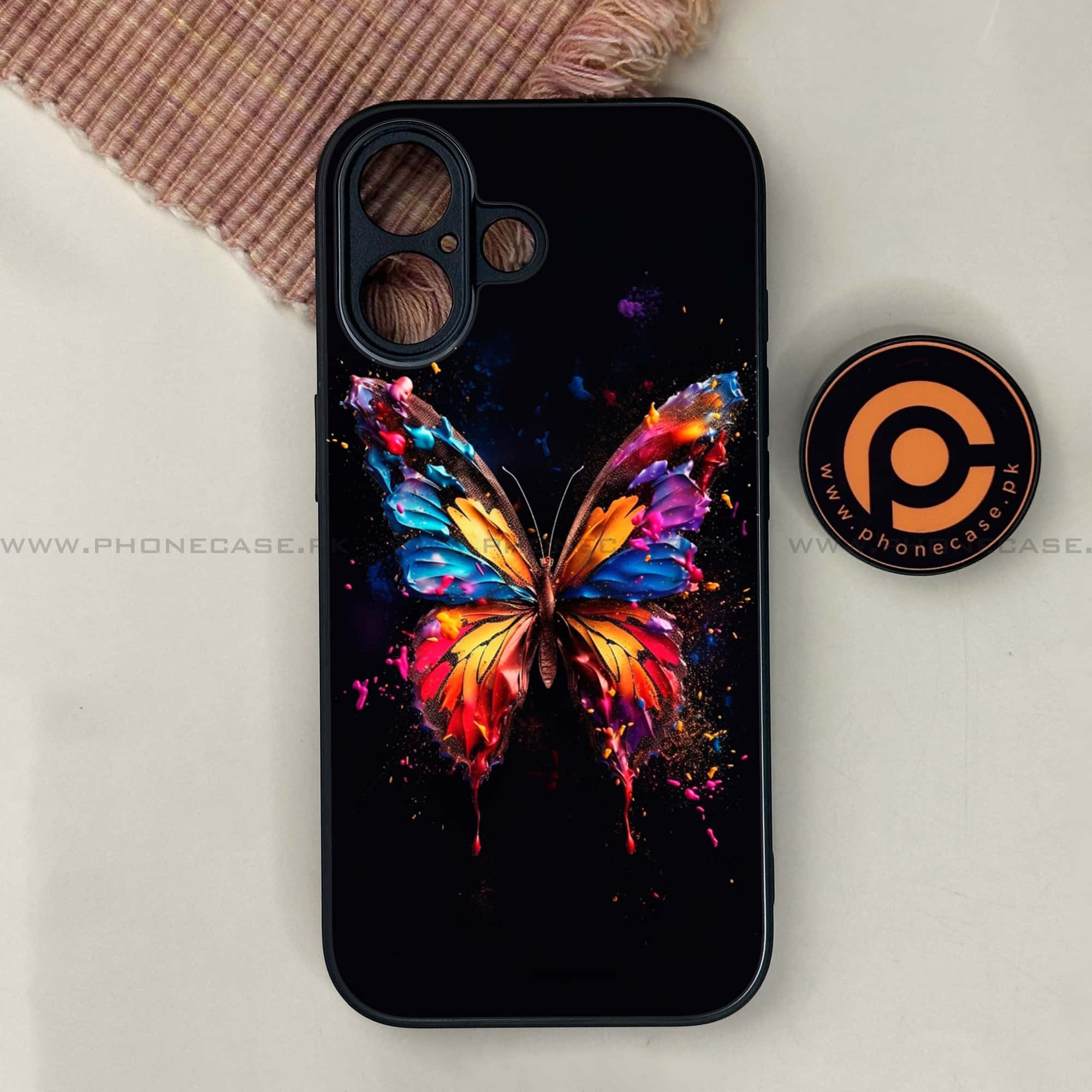 Butterflies Design- Premium Printed Metal soft Bumper shock Proof Case All Models