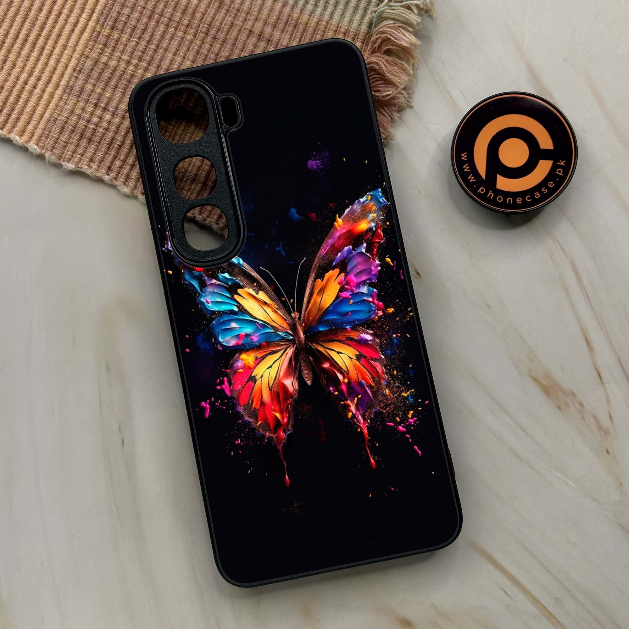 Vivo Y400 - Butterflies Design Series - Premium Metal Printed soft Bumper shock Proof Case