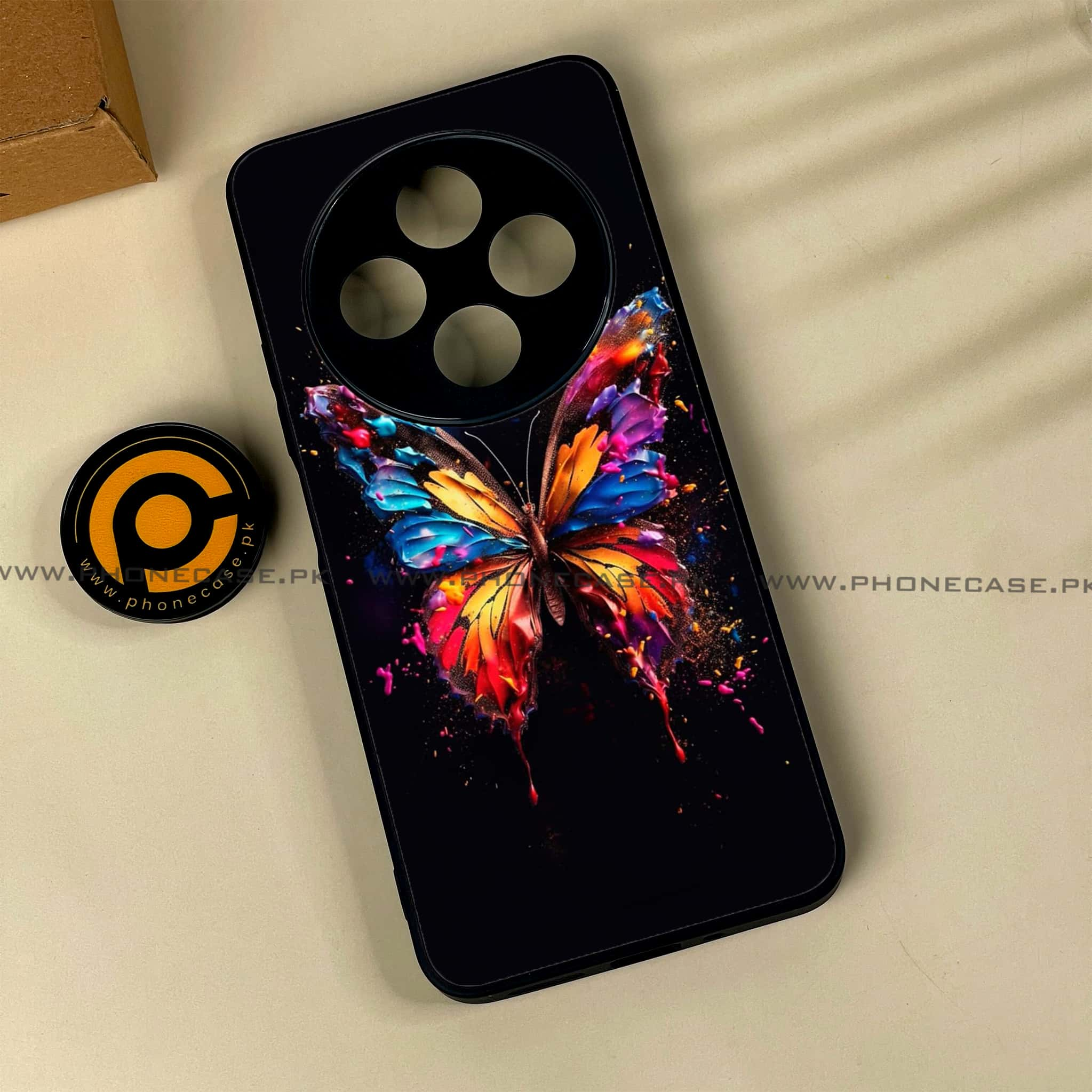 Xiaomi Redmi 14c - Butterflies Design - Premium Printed Glass soft Bumper shock Proof Case