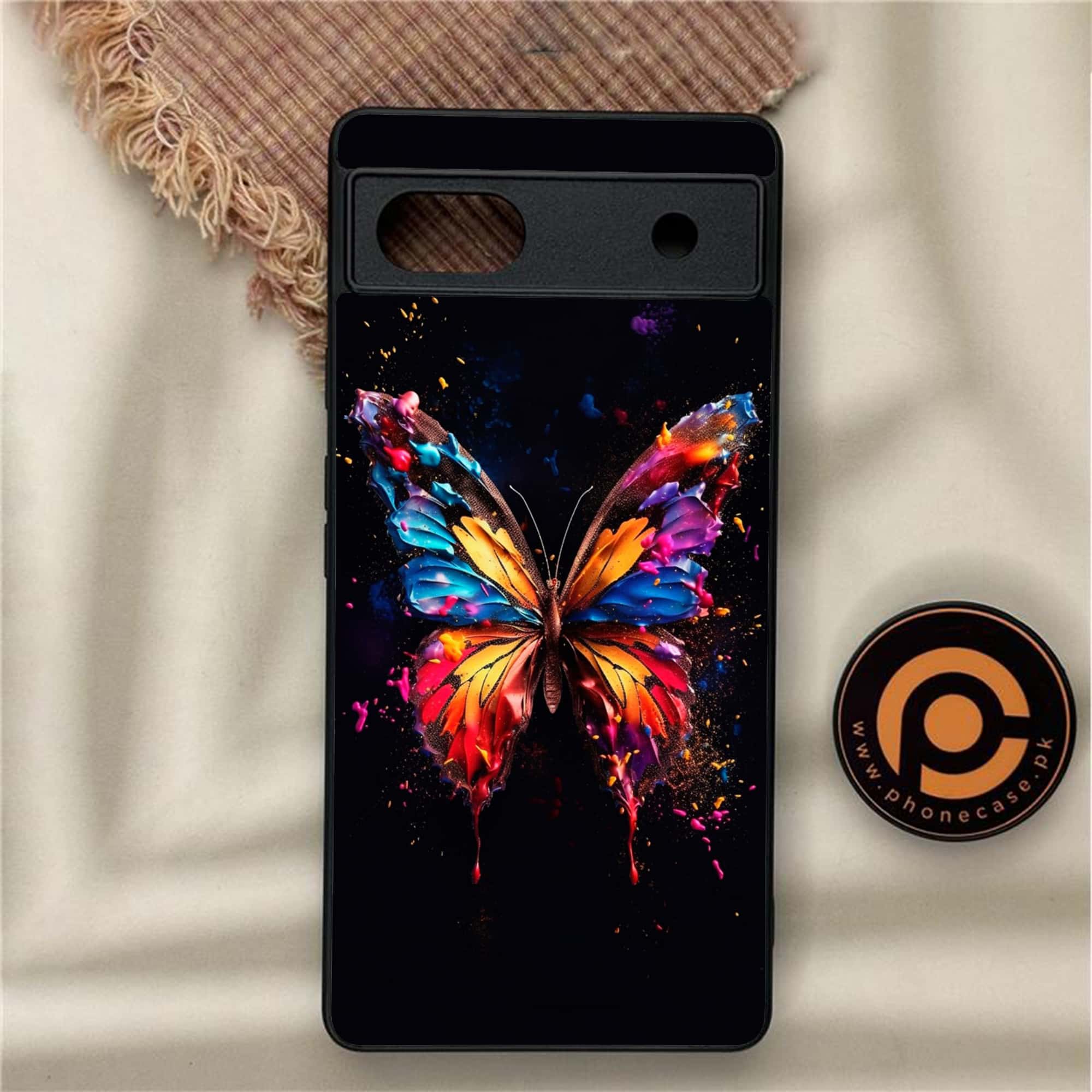 Google Pixel 6A - Butterflies Design - Premium Metal Printed soft Bumper Shock Proof Case