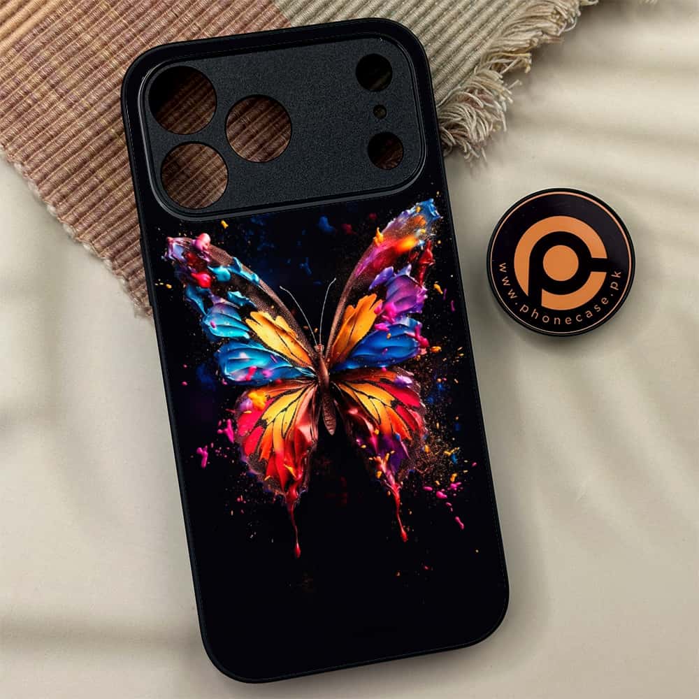 iPhone 17 Pro Max - Butterflies Design Series - Premium Metal Printed soft Bumper shock Proof Case