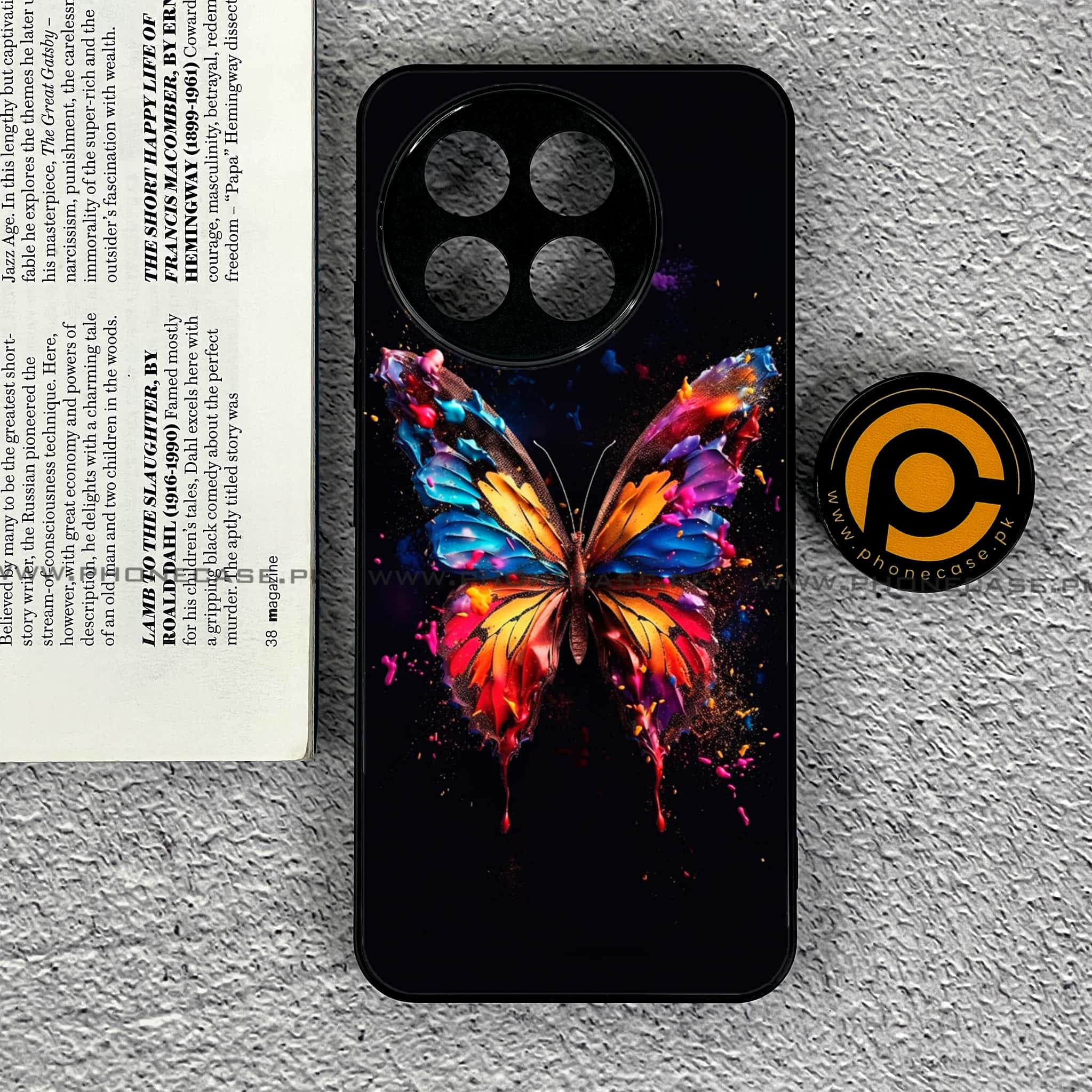 Tecno Spark 30 Pro - Butterflies Design Series - Premium Printed Glass soft Bumper shock Proof Case