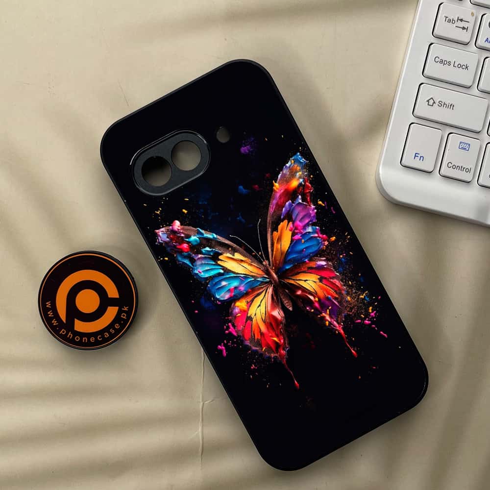 Google Pixel 9a - Butterflies Design Series - Premium Metal Printed soft Bumper Shock Proof Case
