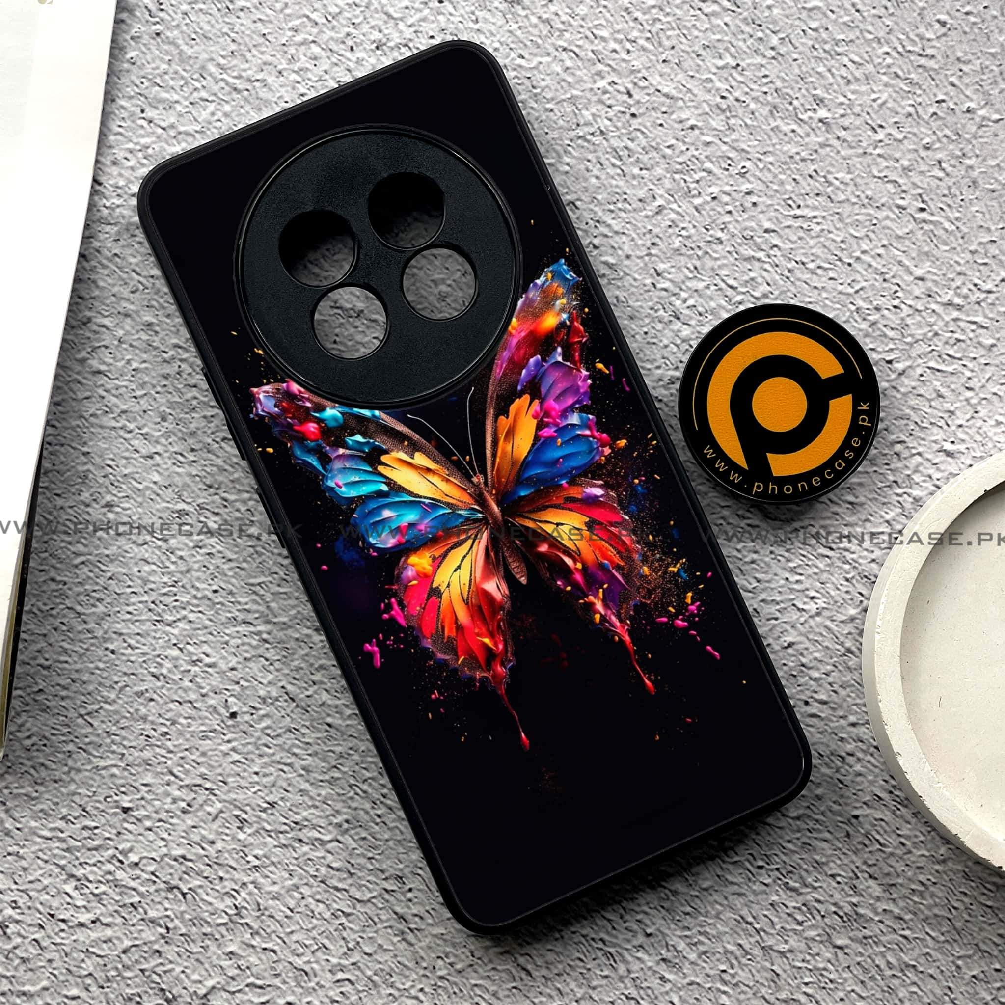 Realme 13 Plus - Butterflies Design - Premium Printed Metal soft Bumper shock Proof Case