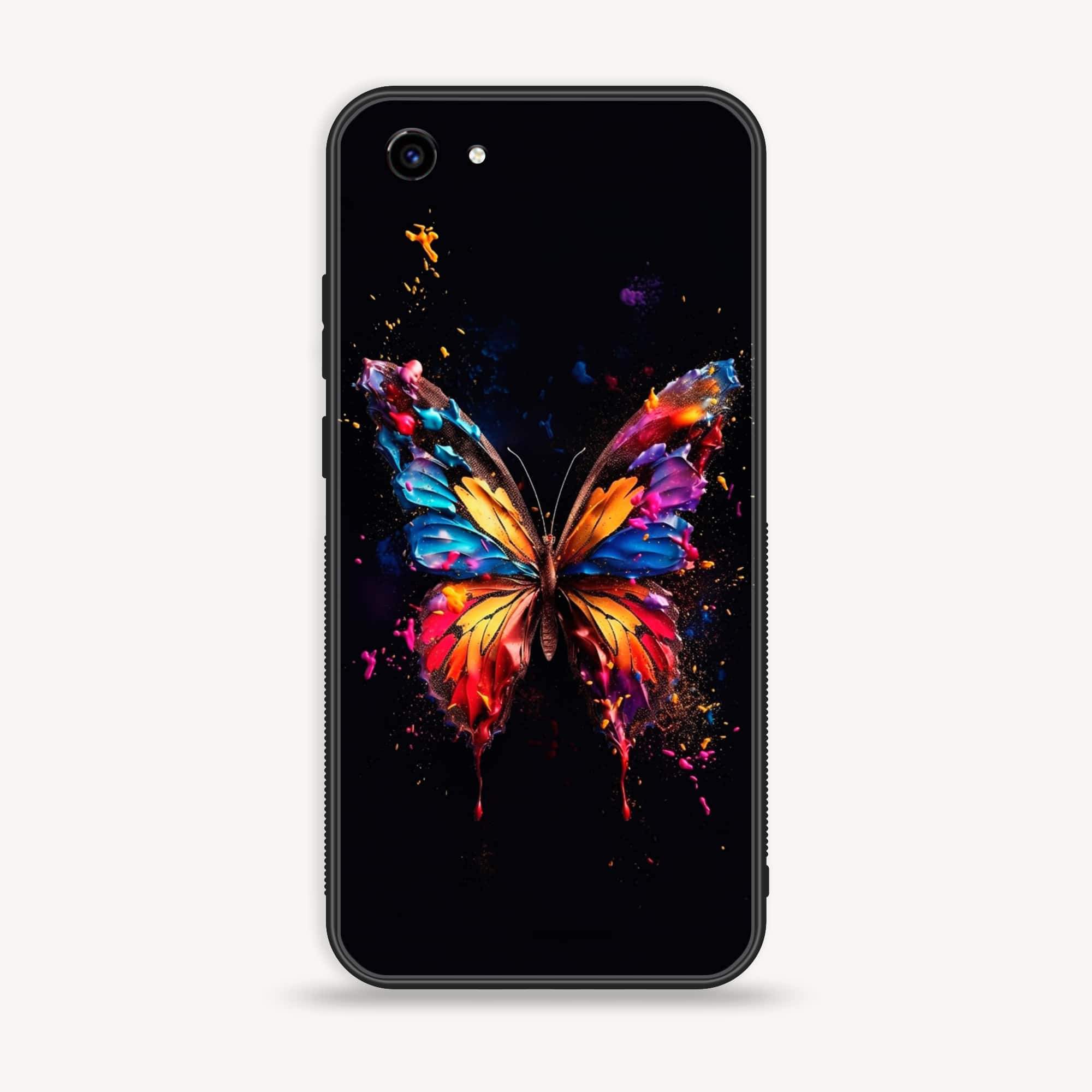 Vivo Y83 - Butterflies Design Series - Premium Printed Glass soft Bumper shock Proof Case