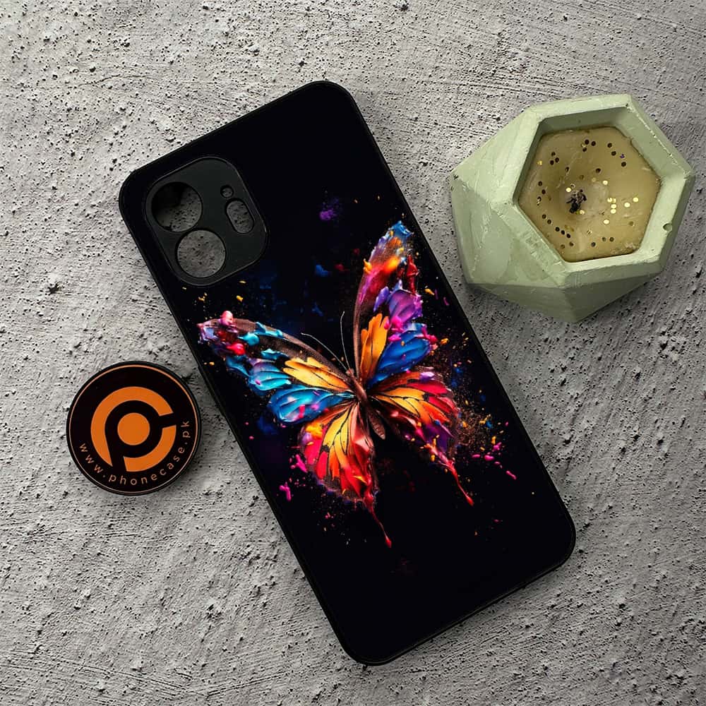 Nothing Phone 2 - Butterflies Design Series - Premium Metal  Printed soft Bumper shock Proof Case