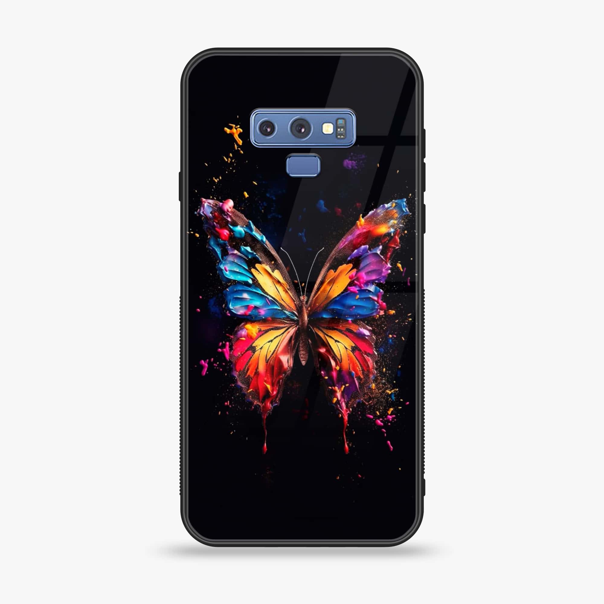 Samsung Galaxy Note 9 - Butterflies Design Series - Premium Printed Glass soft Bumper shock Proof Case